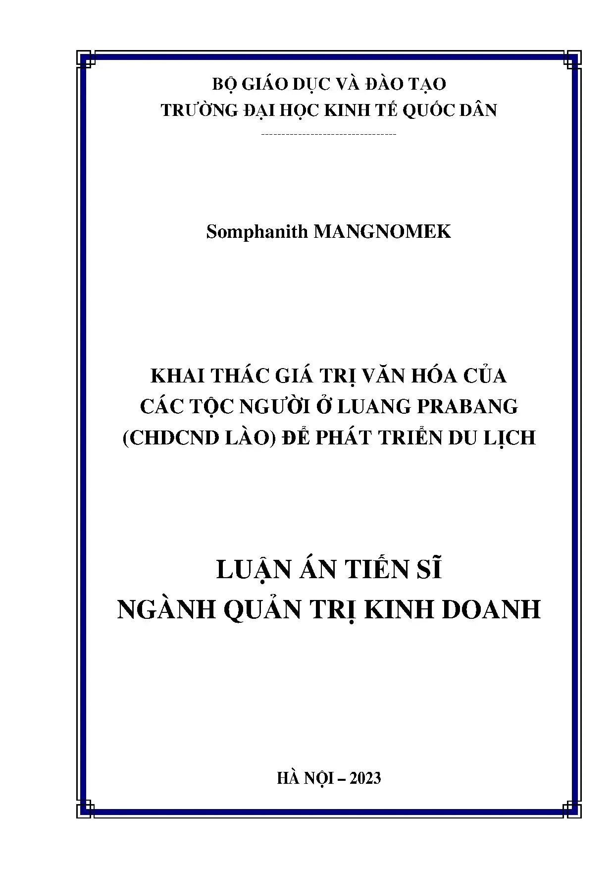 Khai thác giá trị văn hóa tộc người ở Luang Prabang để phát triển du lịch