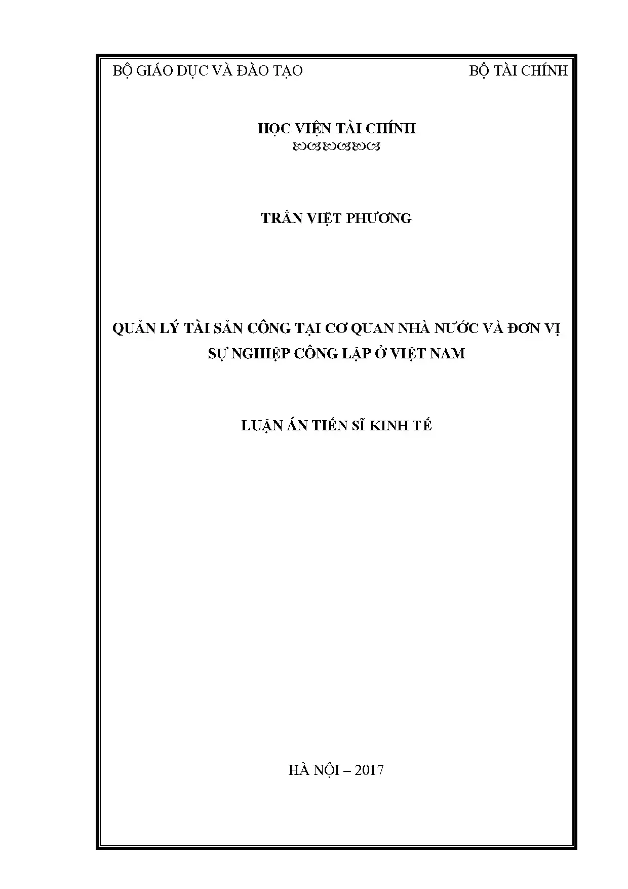 Quản lý tài sản công tại cơ quan nhà nước ở Việt Nam