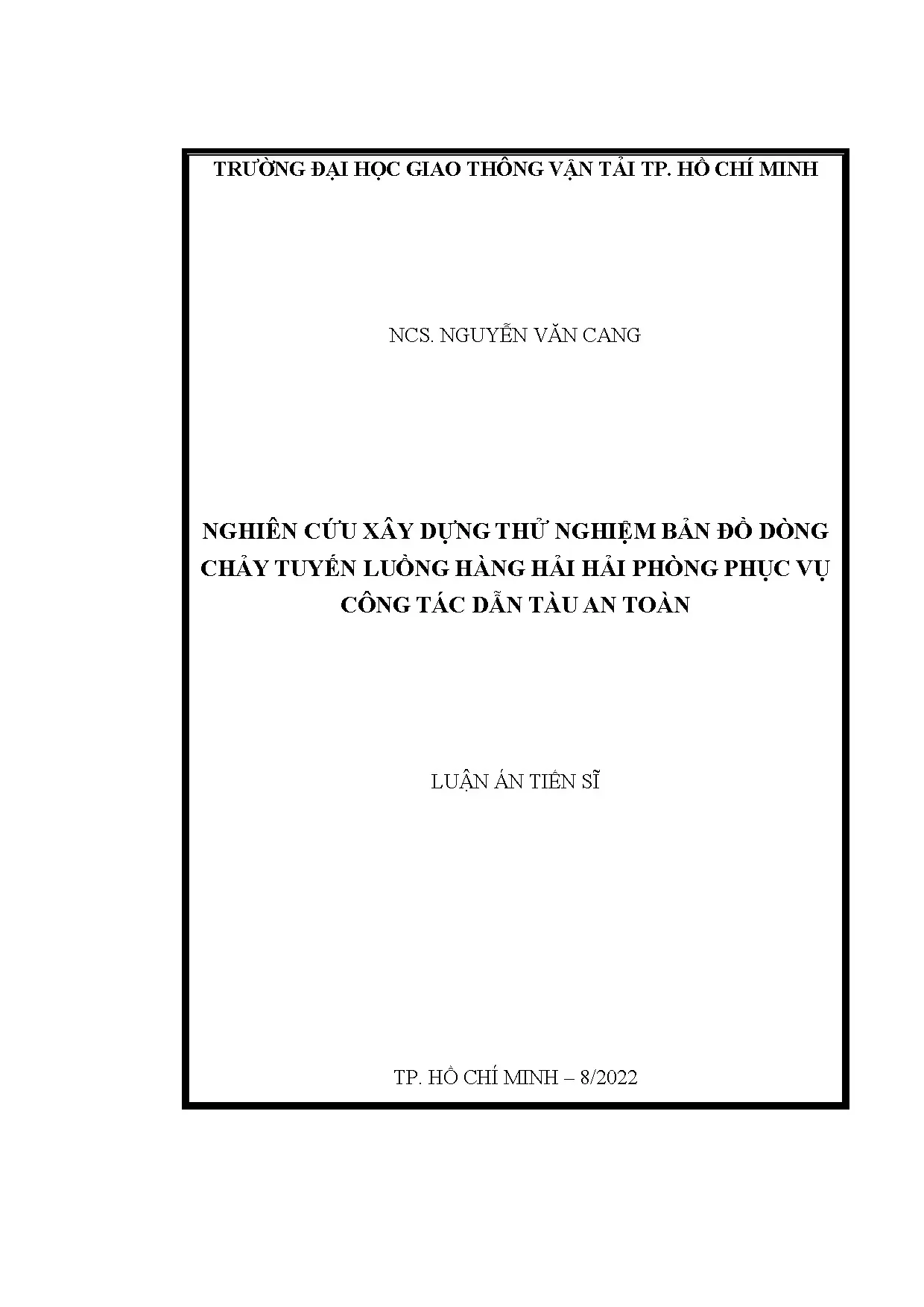 Luận án tiến sĩ nghiên cứu xây dựng thử nghiệm bản đồ dòng c