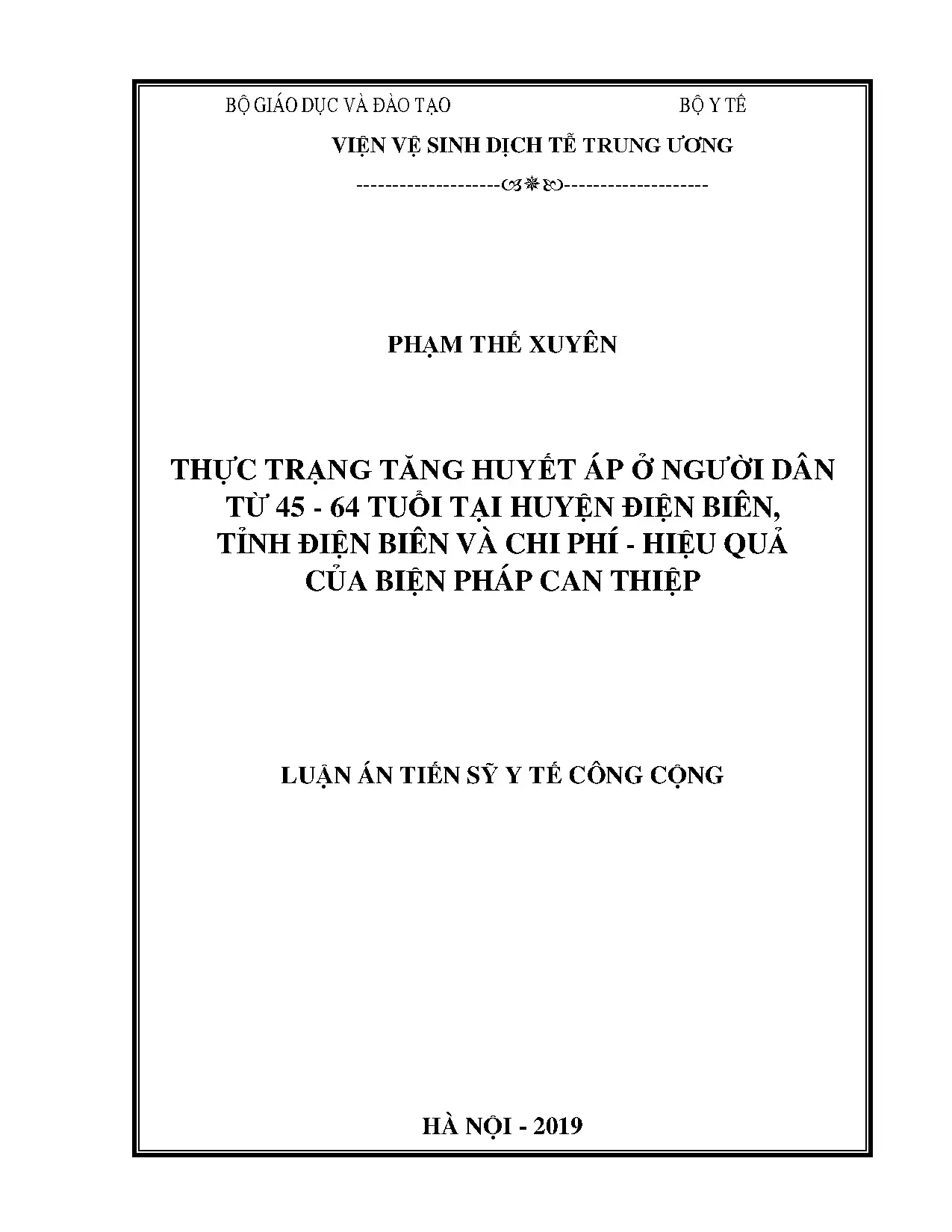 Tăng huyết áp ở người 45-64 tuổi tại huyện Điện Biên