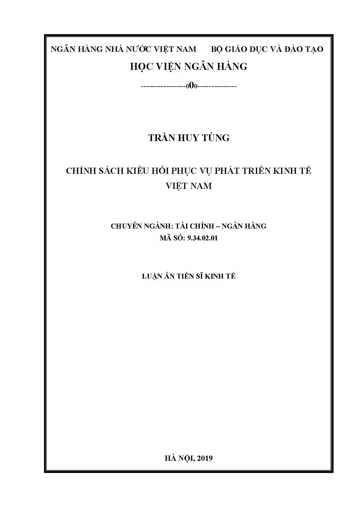 Chính sách kiều hối phục vụ phát triển kinh tế Việt Nam