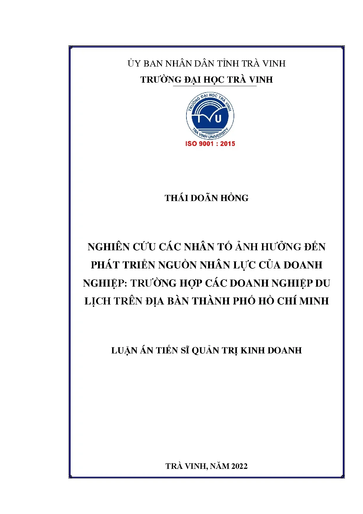Phát triển NNL doanh nghiệp du lịch TP.HCM