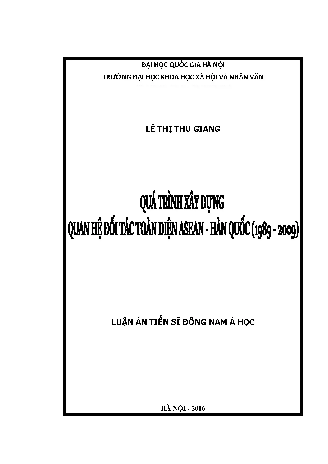 Luận án tiến sĩ quá trình xây dựng quan hệ đối tác toàn diện