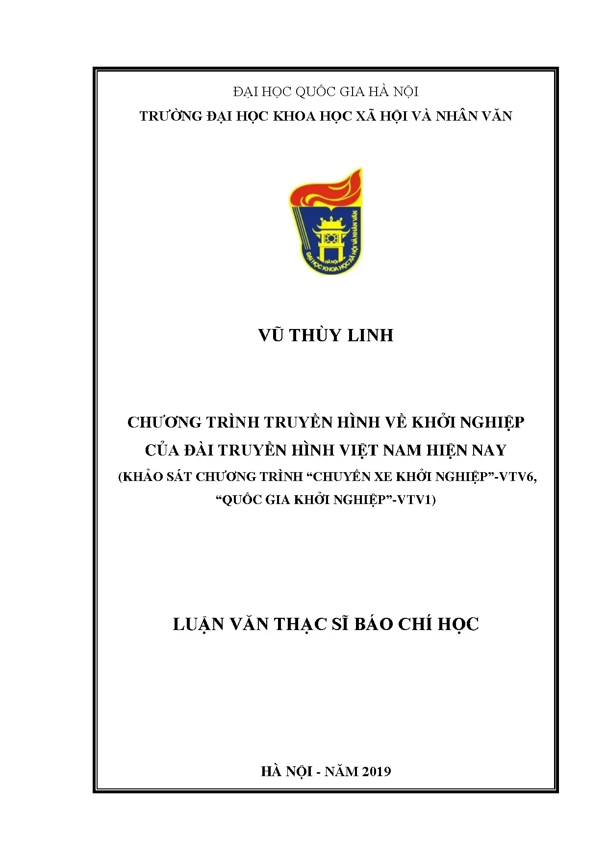 Khảo sát chương trình truyền hình khởi nghiệp Đài Truyền hình Việt Nam
