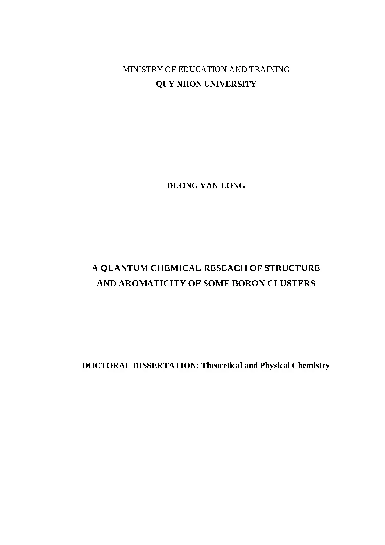 Quantum Chemical Study of Boron Cluster Structure and Aromaticity