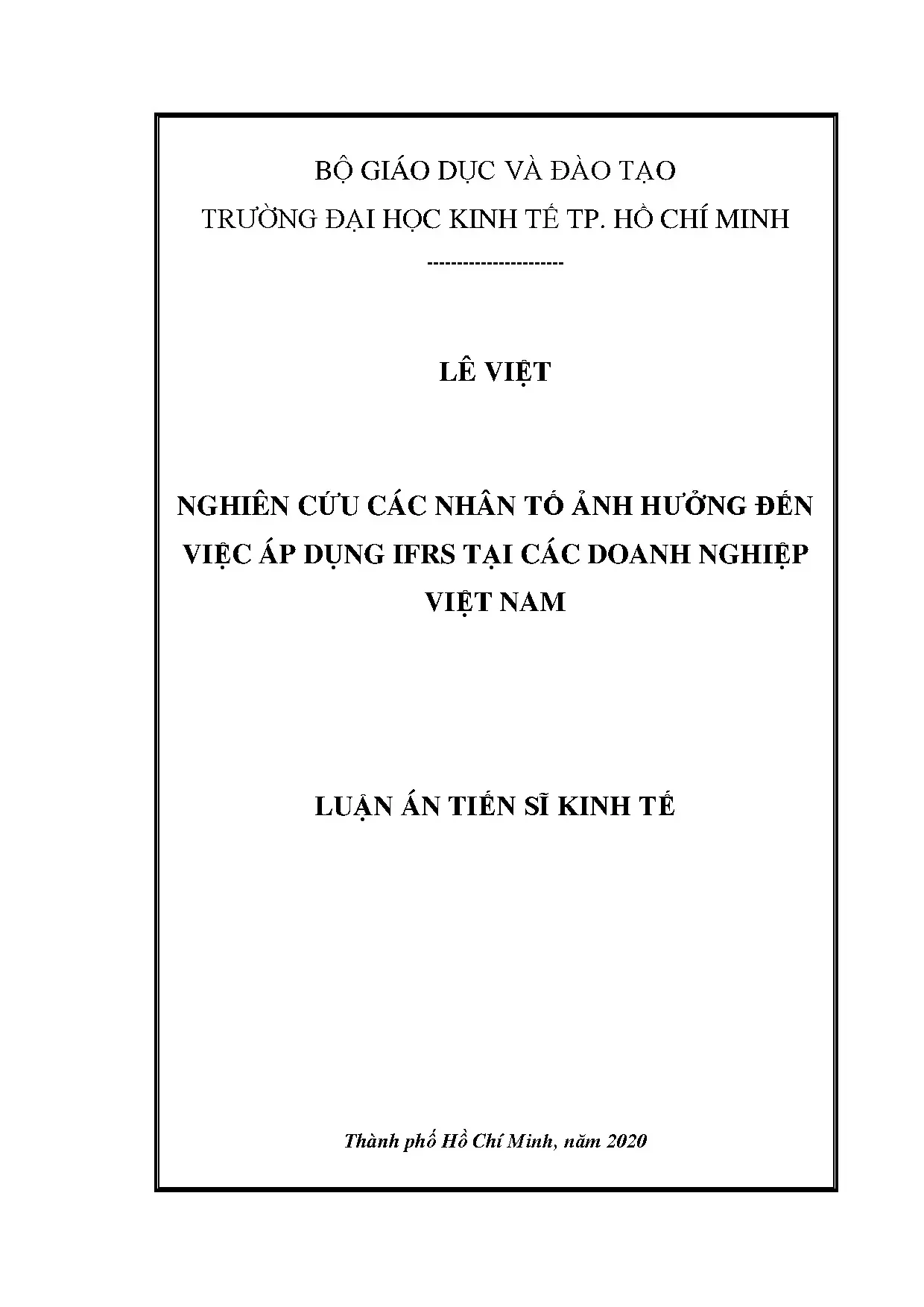Yếu tố ảnh hưởng áp dụng IFRS tại doanh nghiệp Việt Nam