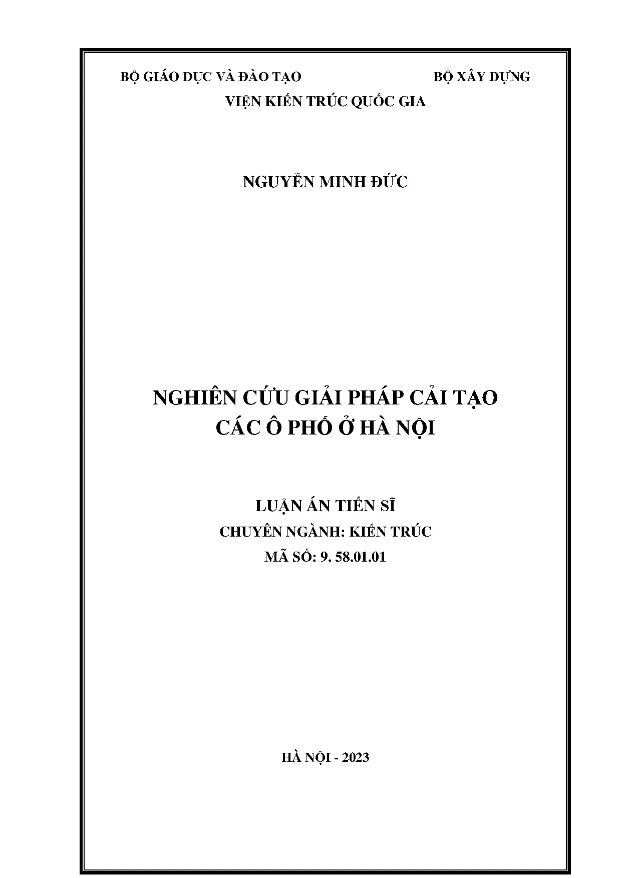 Giải pháp cải tạo các ô phố ở Hà Nội