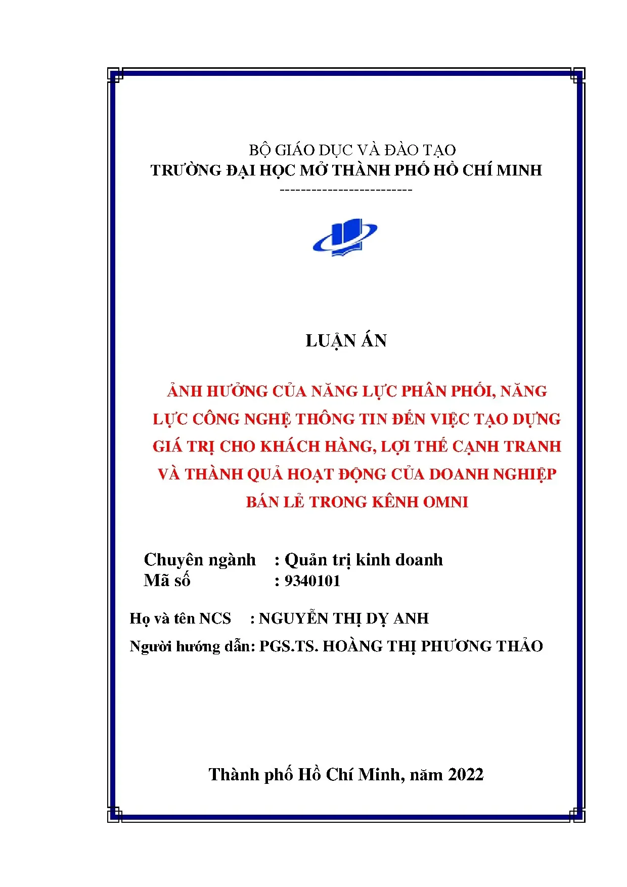 Luận án tiến sĩ ảnh hưởng của năng lực phân phối năng lực cn