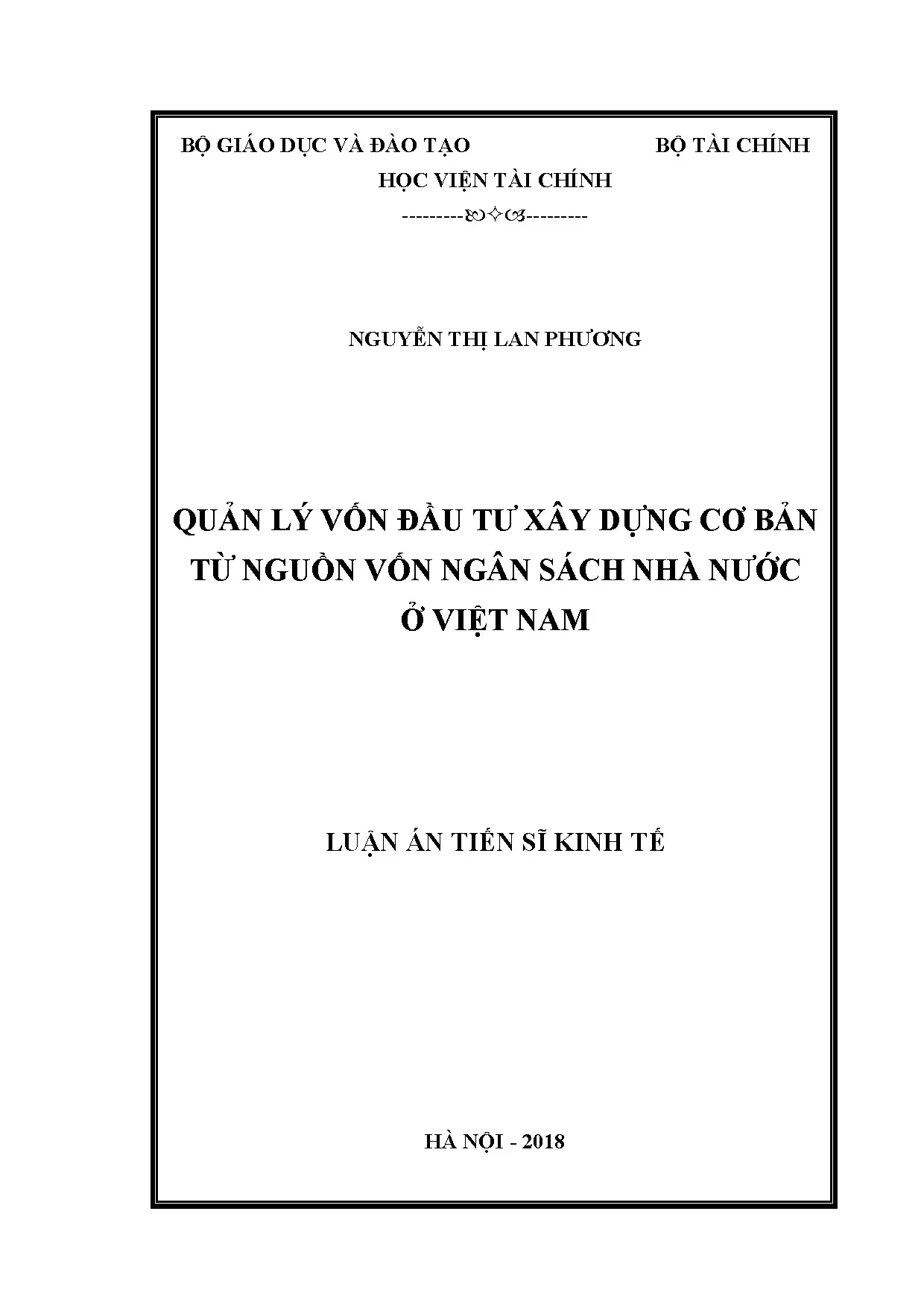 Quản lý vốn đầu tư xây dựng cơ bản từ ngân sách nhà nước