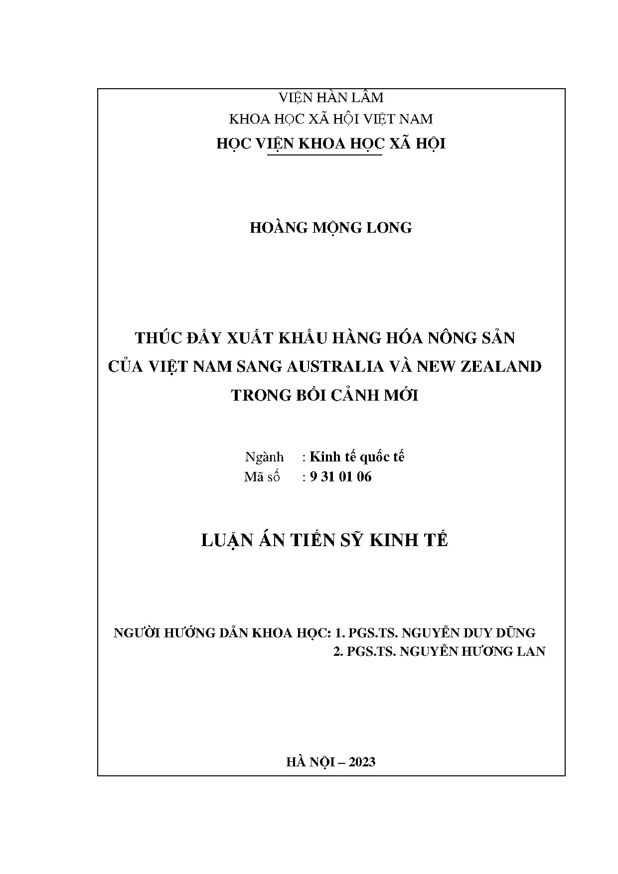 Thúc đẩy xuất khẩu nông sản Việt Nam sang Úc & New Zealand
