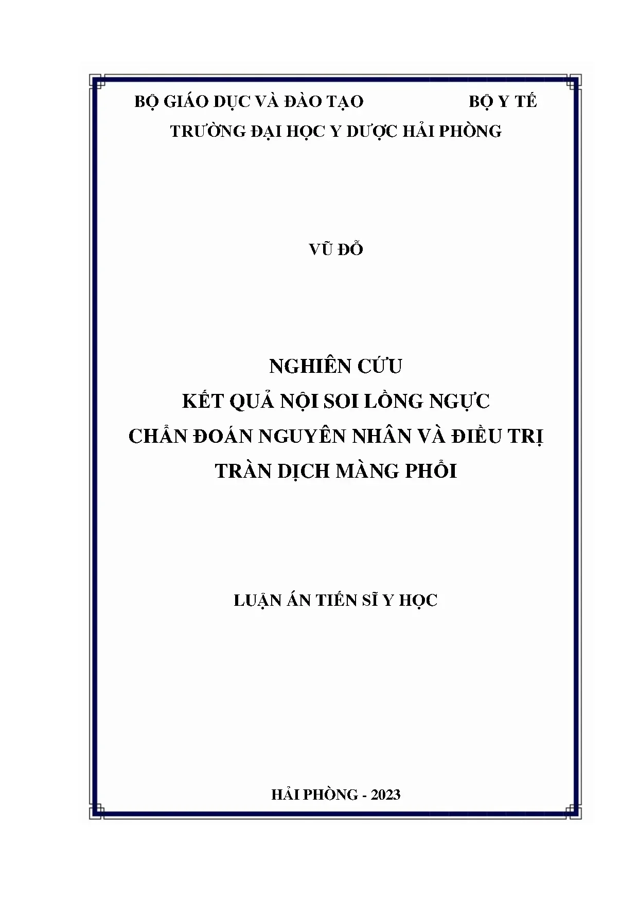Nội soi lồng ngực chẩn đoán & điều trị tràn dịch màng phổi