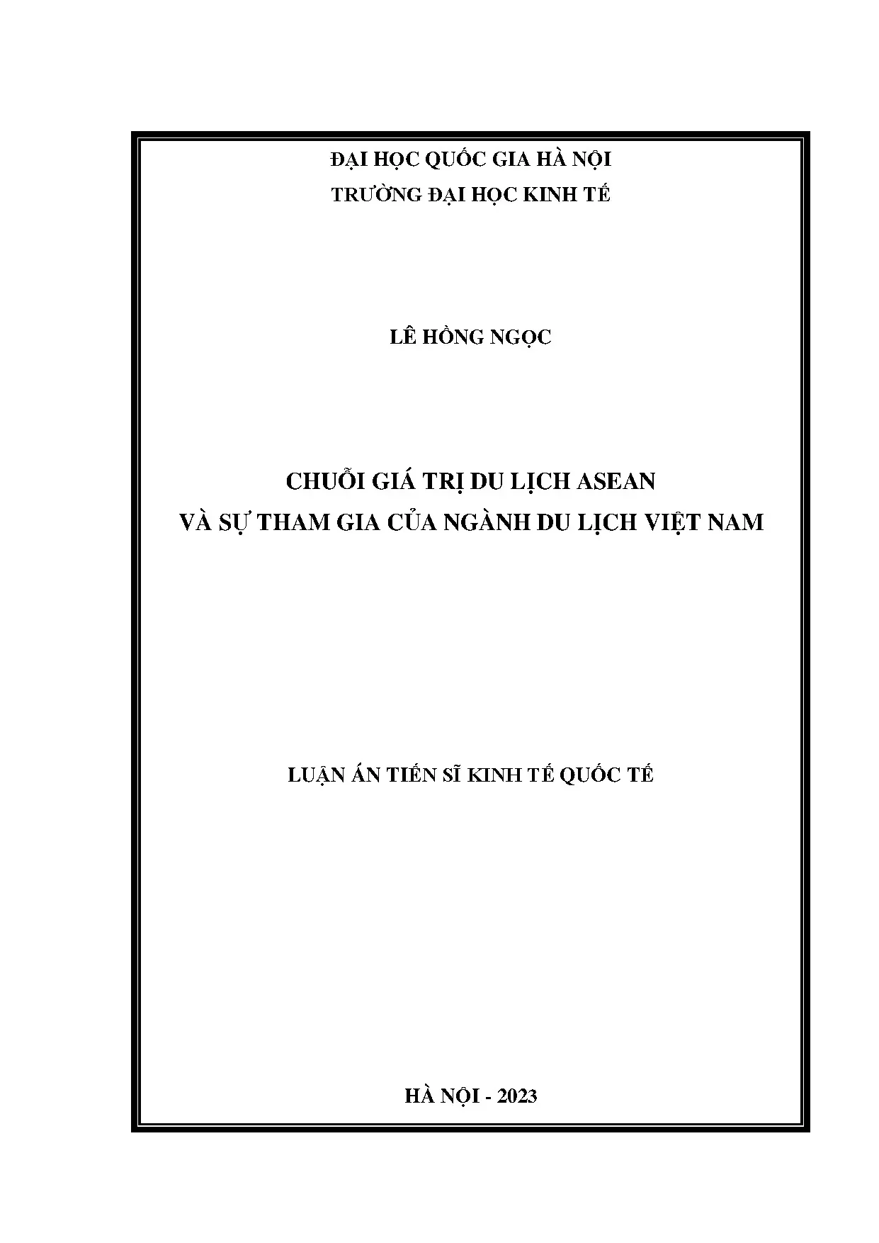 Chuỗi giá trị du lịch ASEAN và sự tham gia của Việt Nam