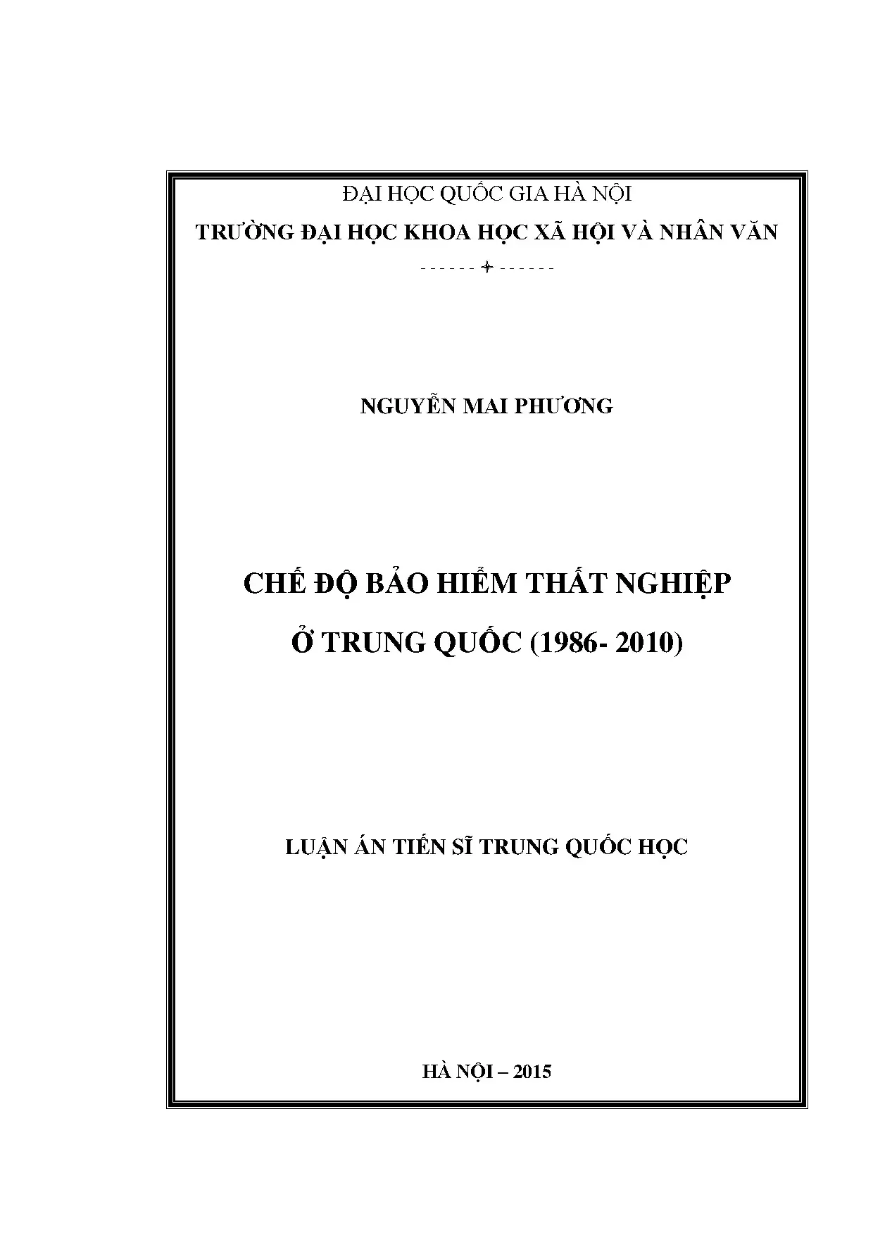 Luận án tiến sĩ chế độ bảo hiểm thất nghiệp ở trung quốc 198