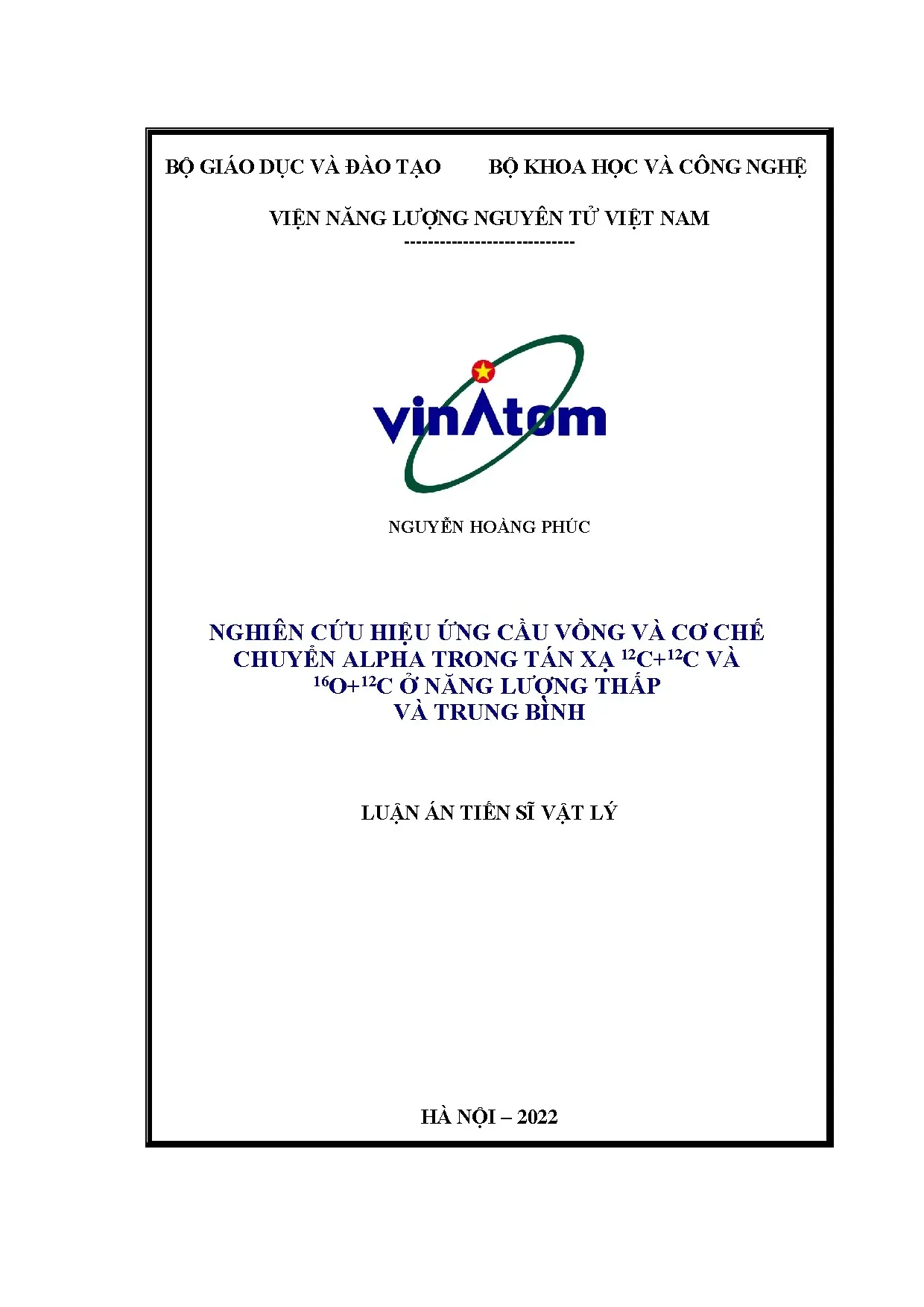 Luận án tiến sĩ nghiên cứu hiệu ứng cầu vồng và cơ chế chuyể
