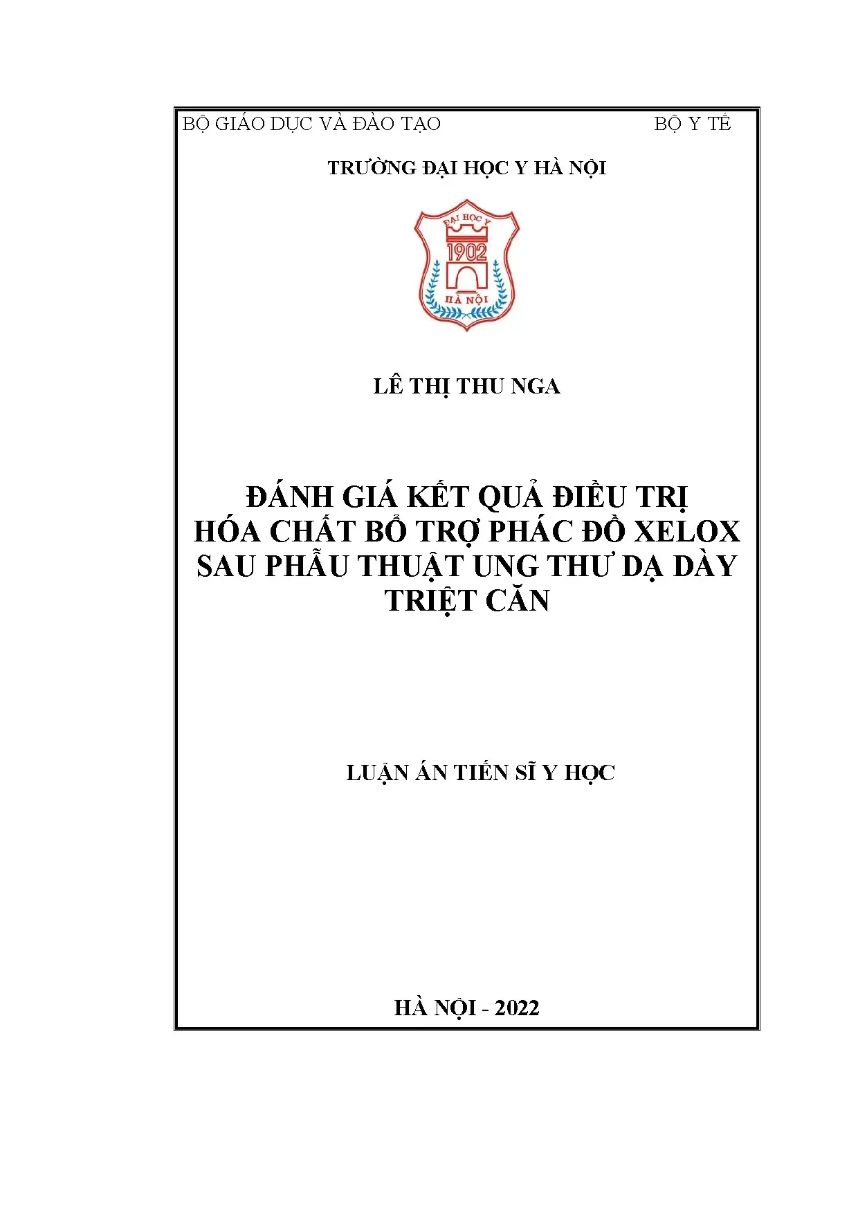 Luận án tiến sĩ đánh giá kết quả điều trị hóa chất bổ trợ ph