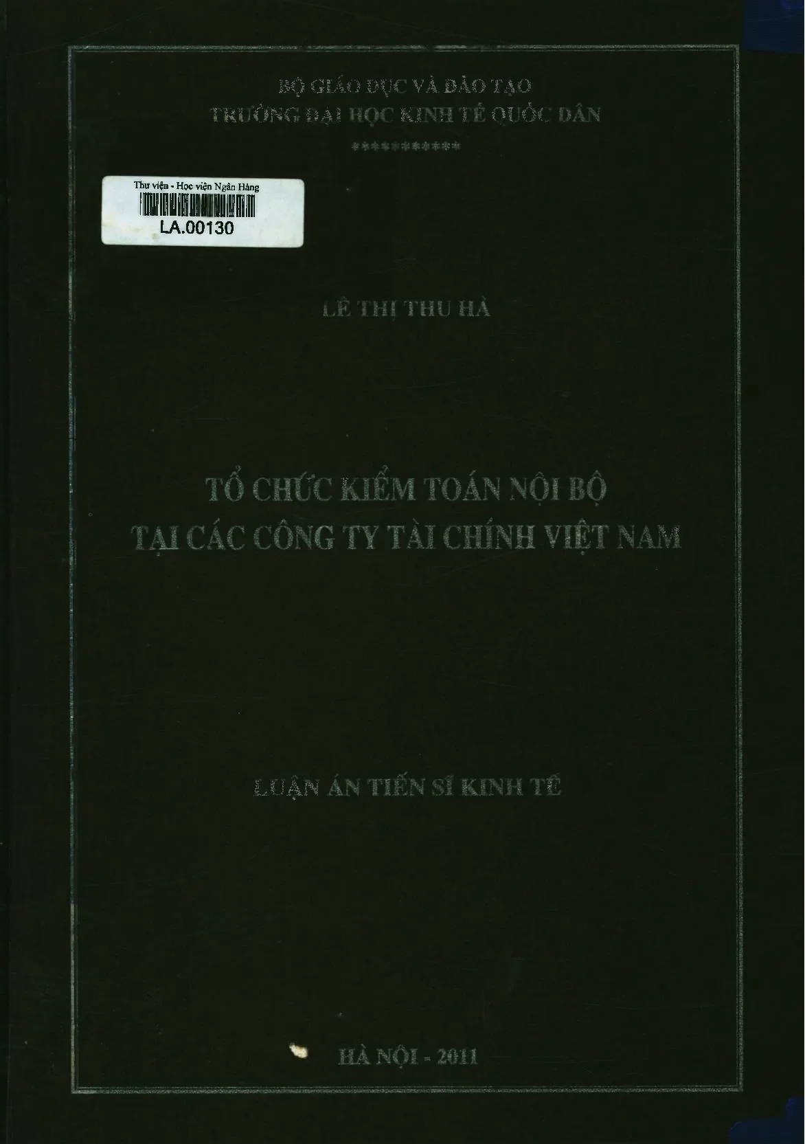 Tổ chức kiểm toán nội bộ tại các công ty tài chính Việt Nam