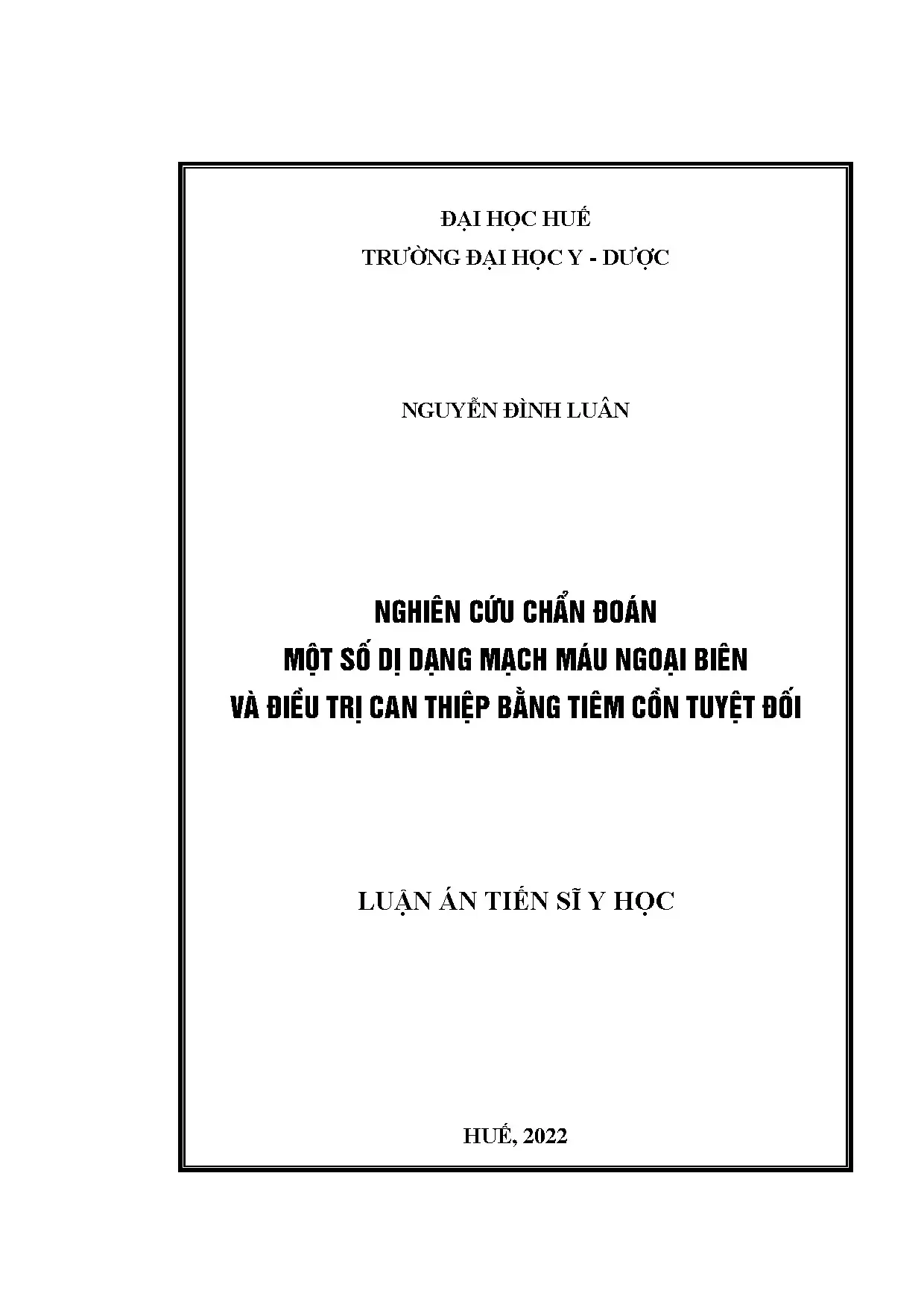 Luận án tiến sĩ nghiên cứu chẩn đoán một số dị dạng mạch máu