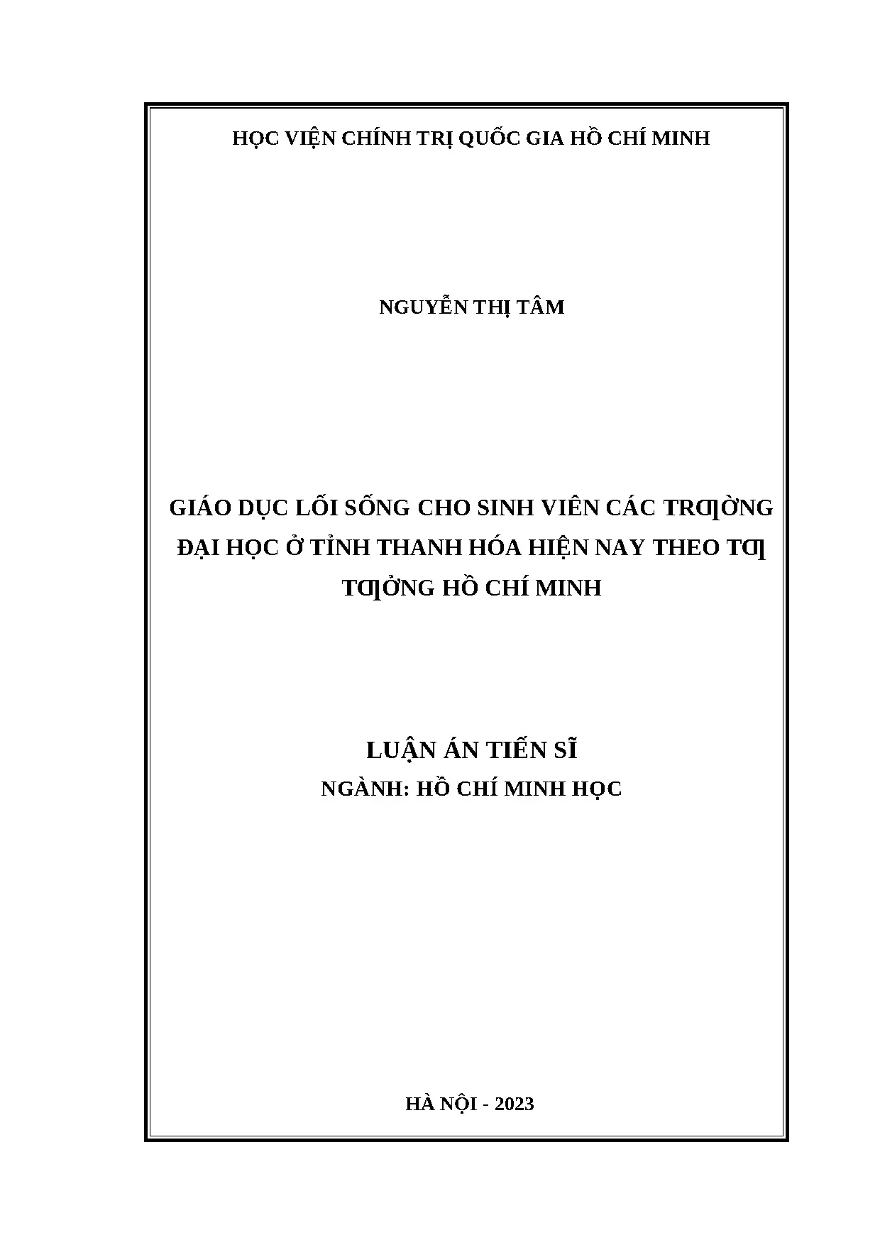 Giáo dục lối sống sinh viên đại học theo tư tưởng Hồ Chí Minh