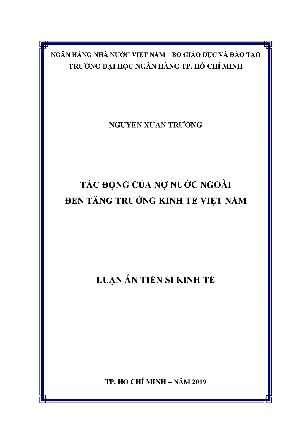 Tác động của nợ nước ngoài đến tăng trưởng kinh tế Việt Nam