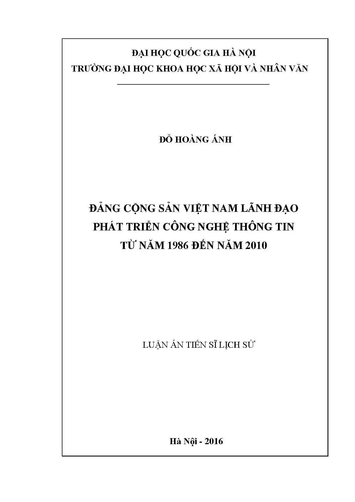 Luận án tiến sĩ đảng cộng sản việt nam lãnh đạo phát triển c