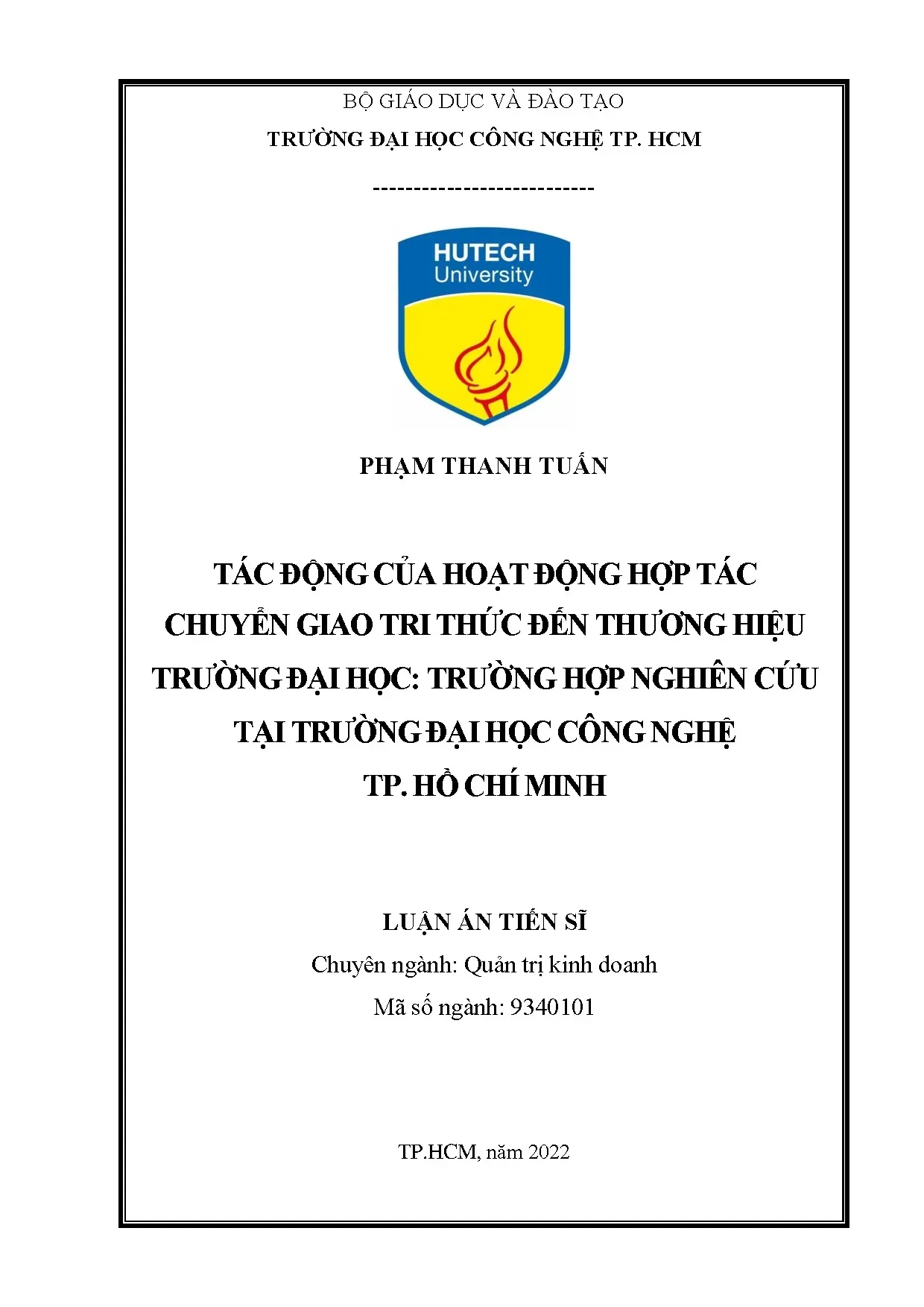 Tác động hợp tác chuyển giao tri thức đến thương hiệu đại học