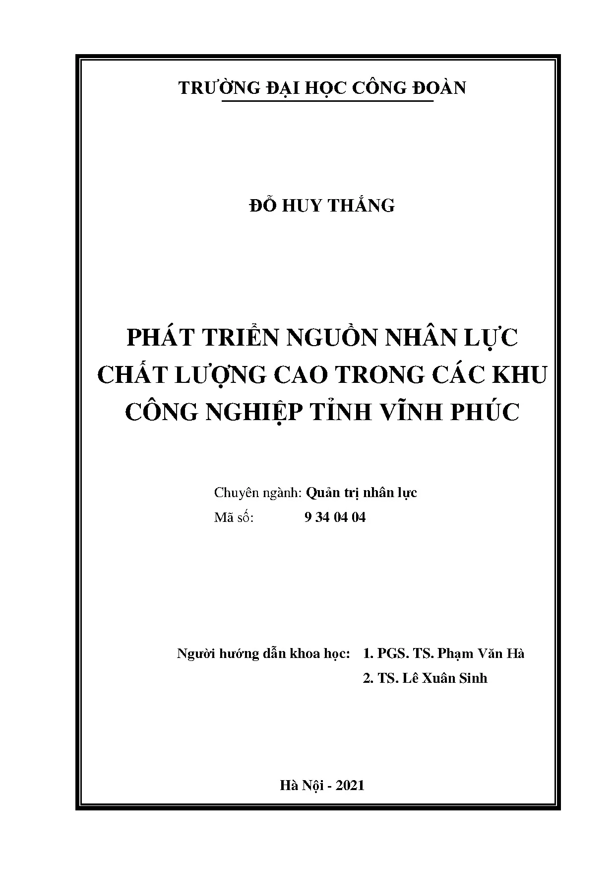 Phát triển nguồn nhân lực chất lượng cao trong KCN Vĩnh Phúc