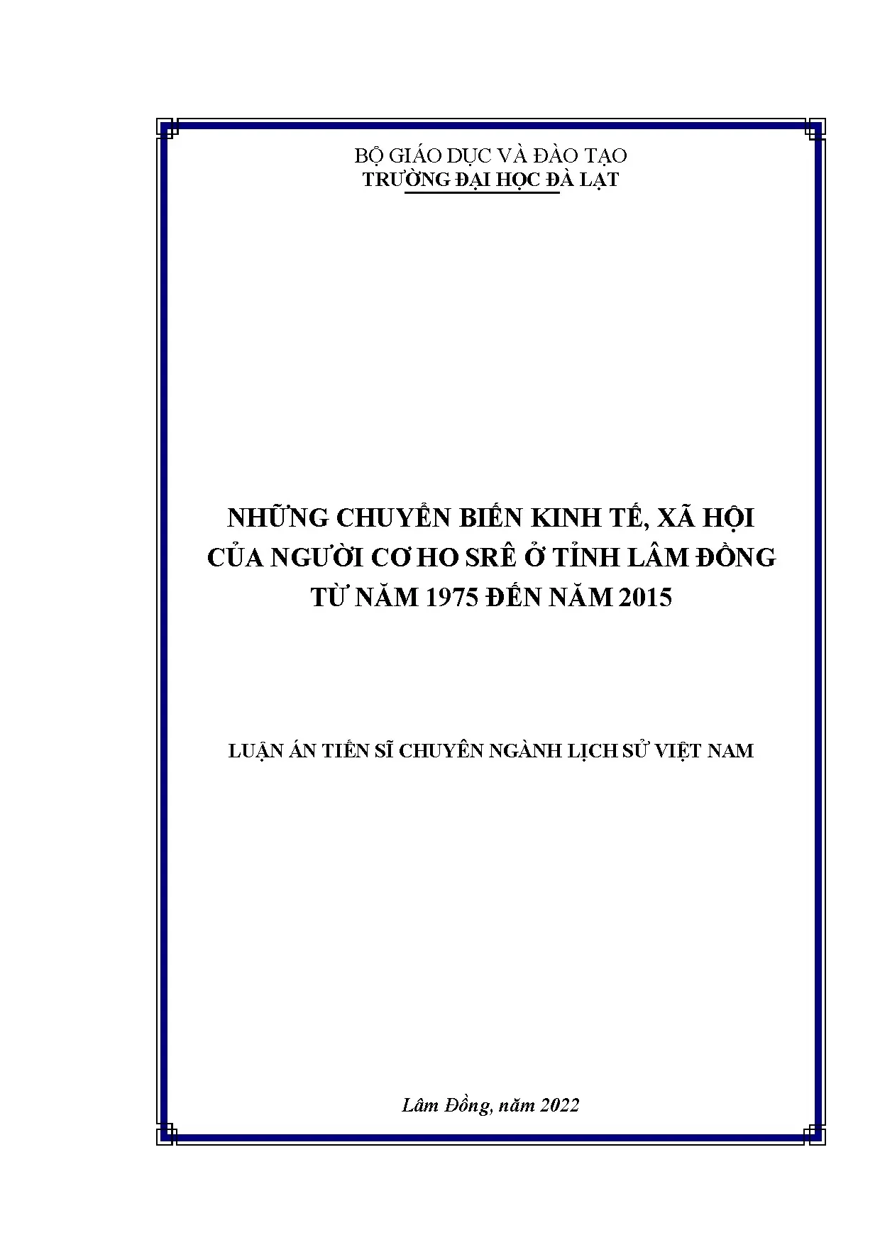 Luận án tiến sĩ những chuyển biến kinh tế xã hội của người c