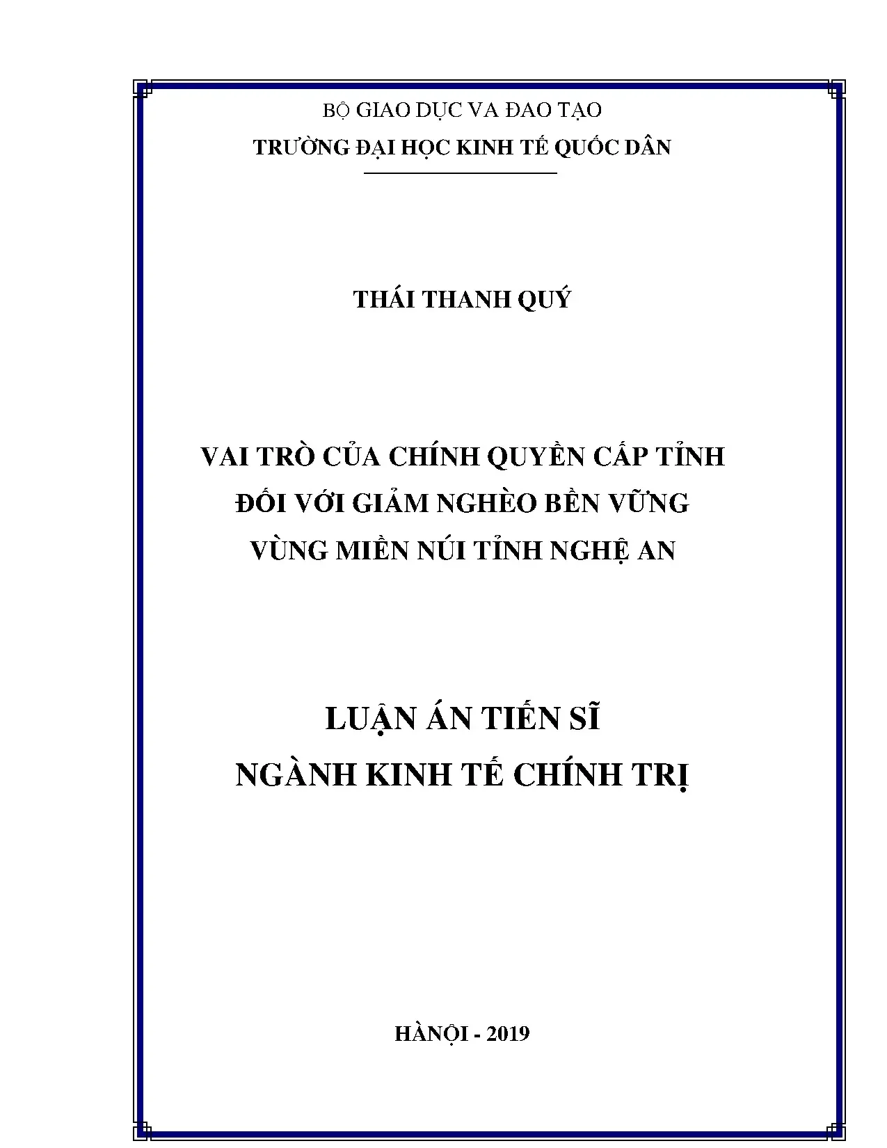 Vai trò chính quyền tỉnh trong giảm nghèo bền vững miền núi Nghệ An