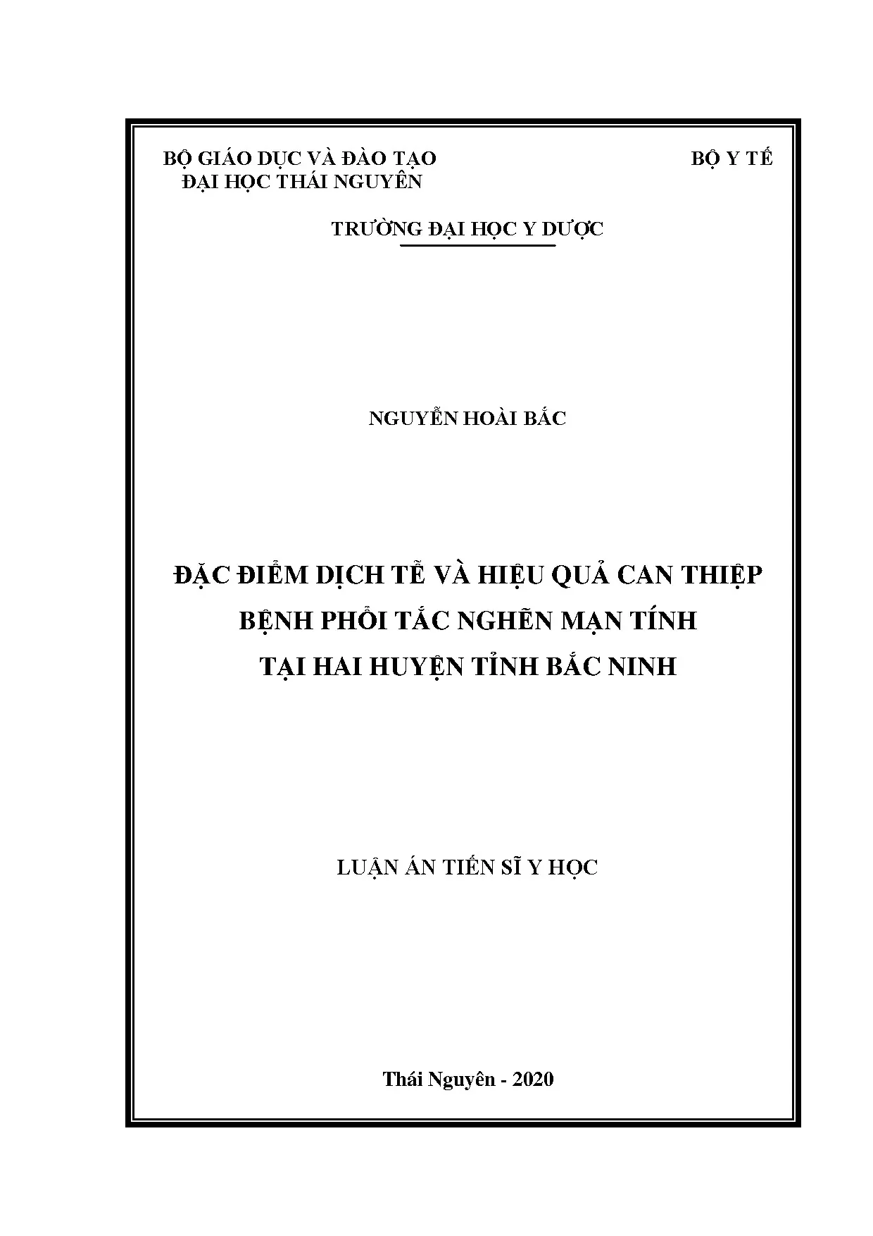 Đặc điểm dịch tễ và can thiệp COPD tại Bắc Ninh