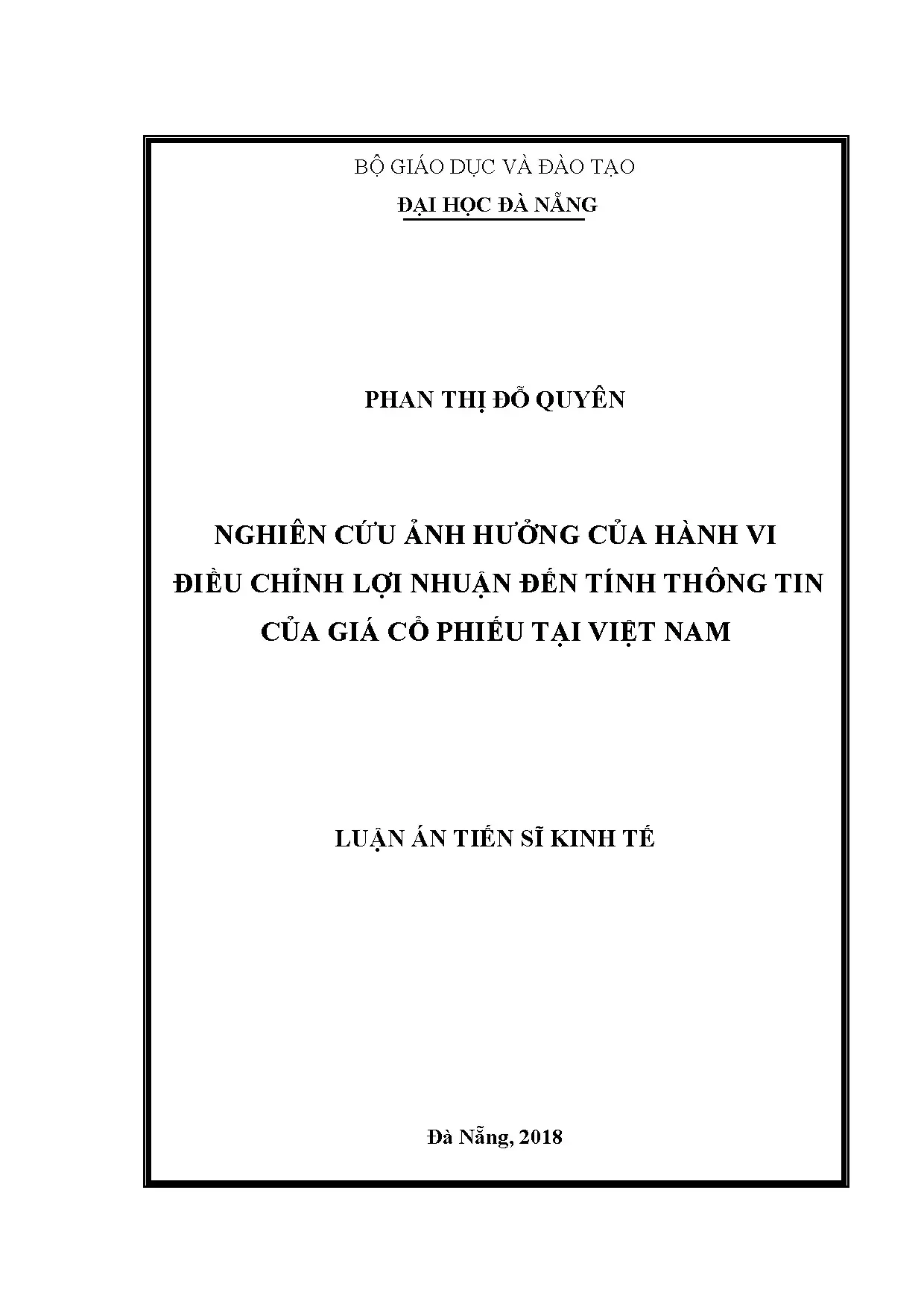 Ảnh hưởng hành vi điều chỉnh lợi nhuận đến giá cổ phiếu tại Việt Nam
