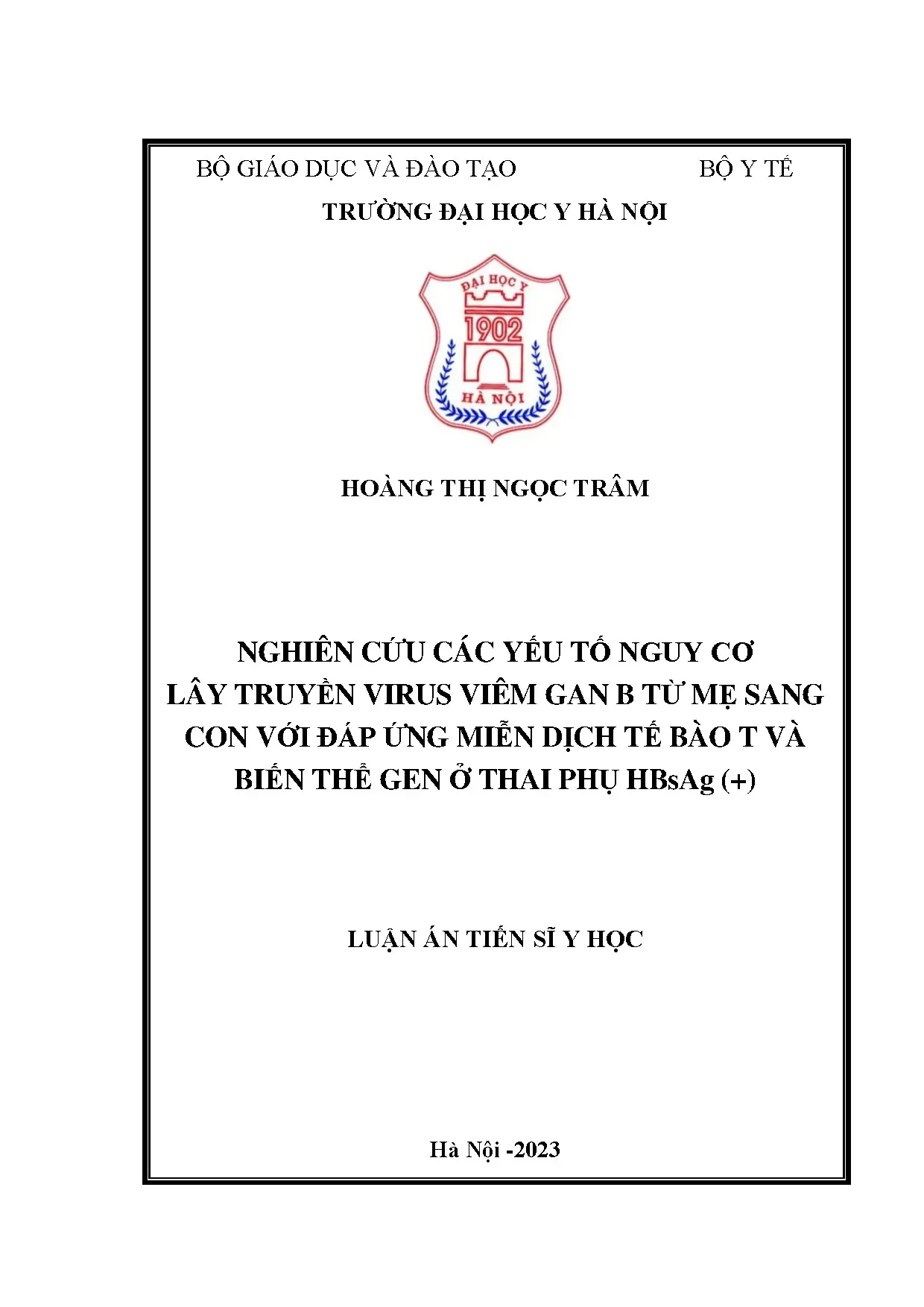 Yếu tố nguy cơ lây truyền HBV từ mẹ sang con thai phụ HBsAg