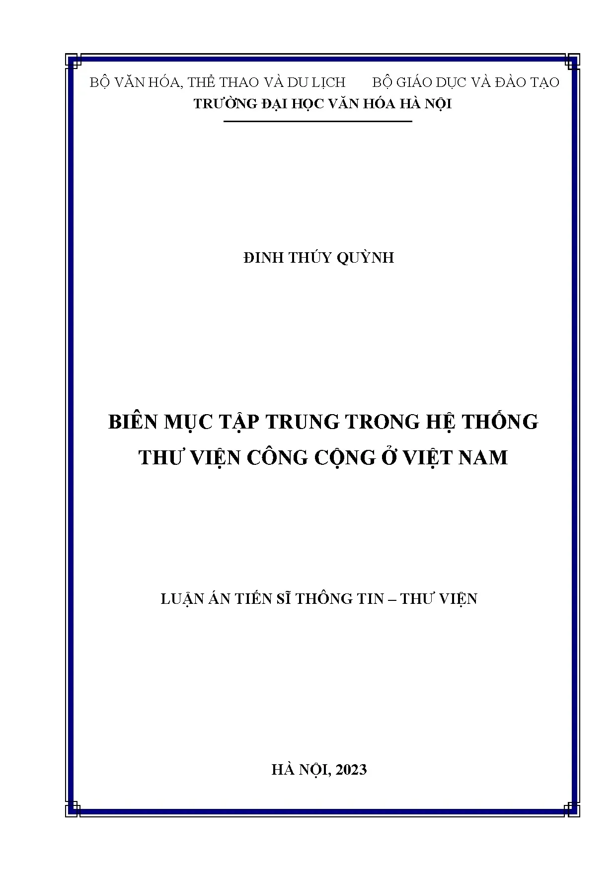 Nghiên cứu biên mục tập trung trong hệ thống thư viện công cộng