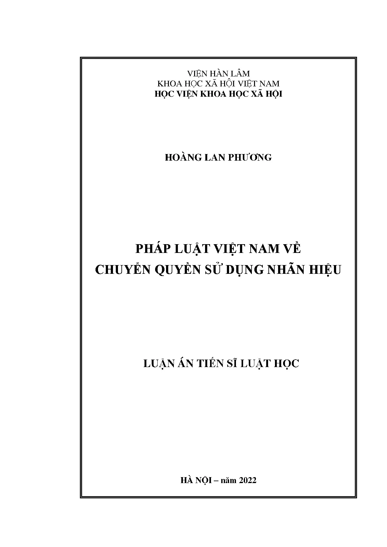 Luận án tiến sĩ pháp luật việt nam về chuyển quyền sử dụng n