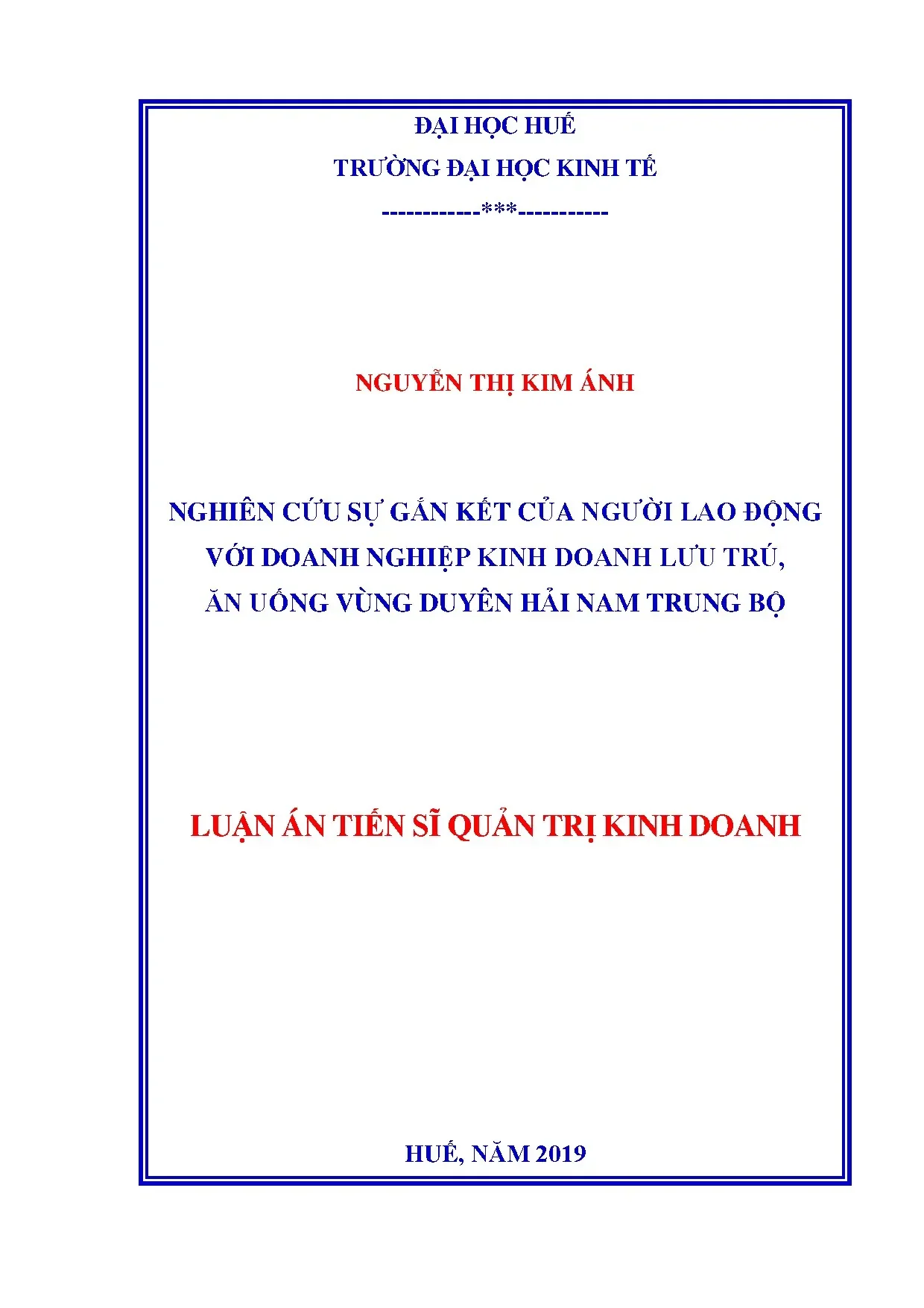 Sự gắn kết người lao động với doanh nghiệp lưu trú, ăn uống