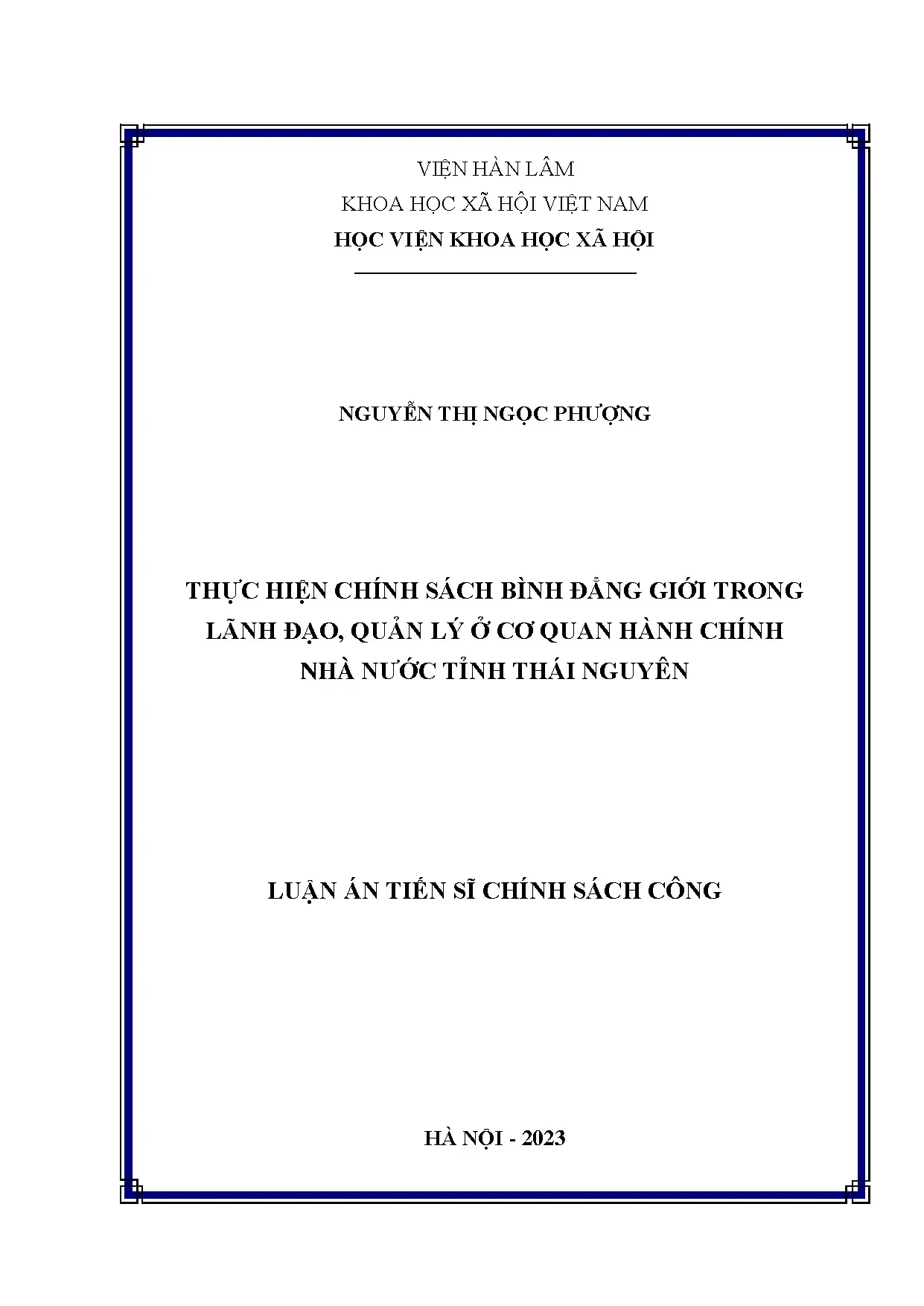 Bình đẳng giới trong lãnh đạo, quản lý tại Thái Nguyên