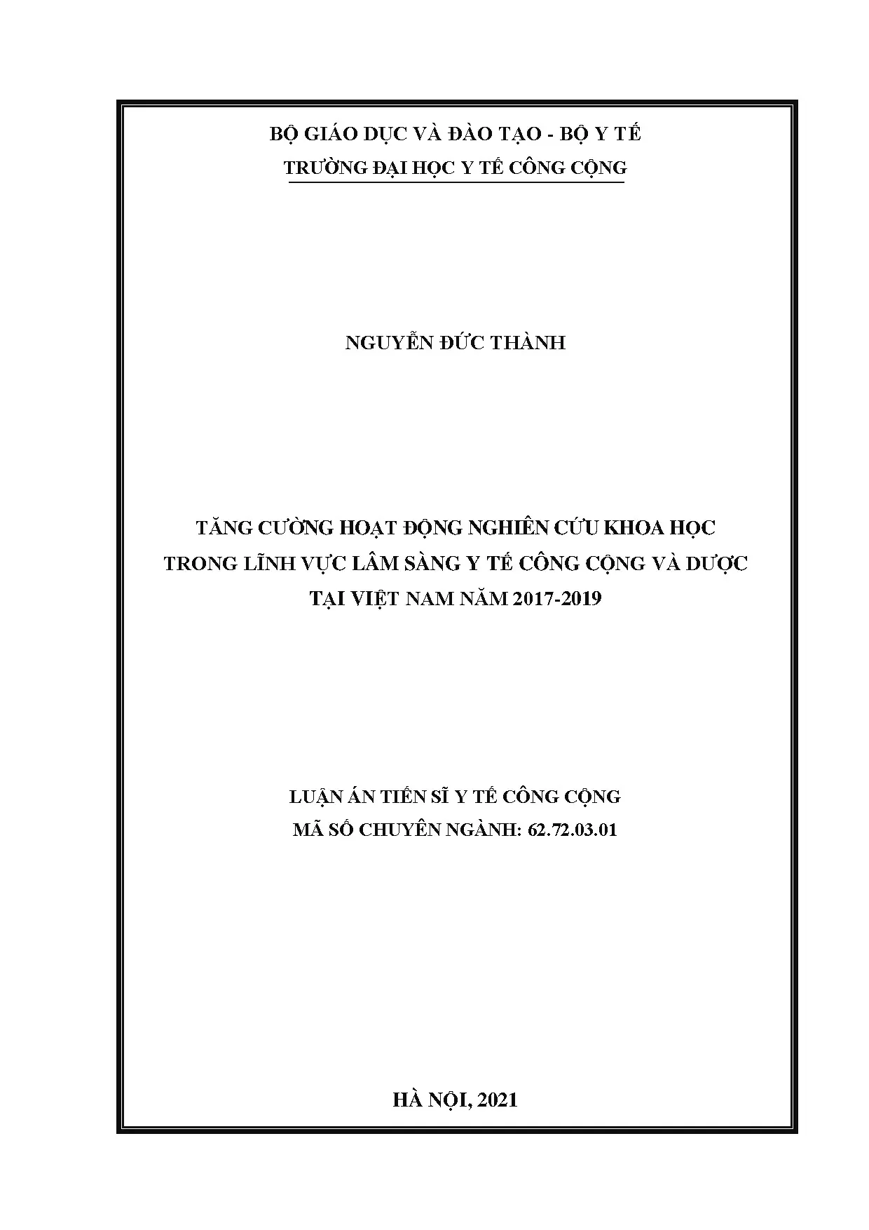 Tăng cường nghiên cứu khoa học y tế công cộng tại Việt Nam