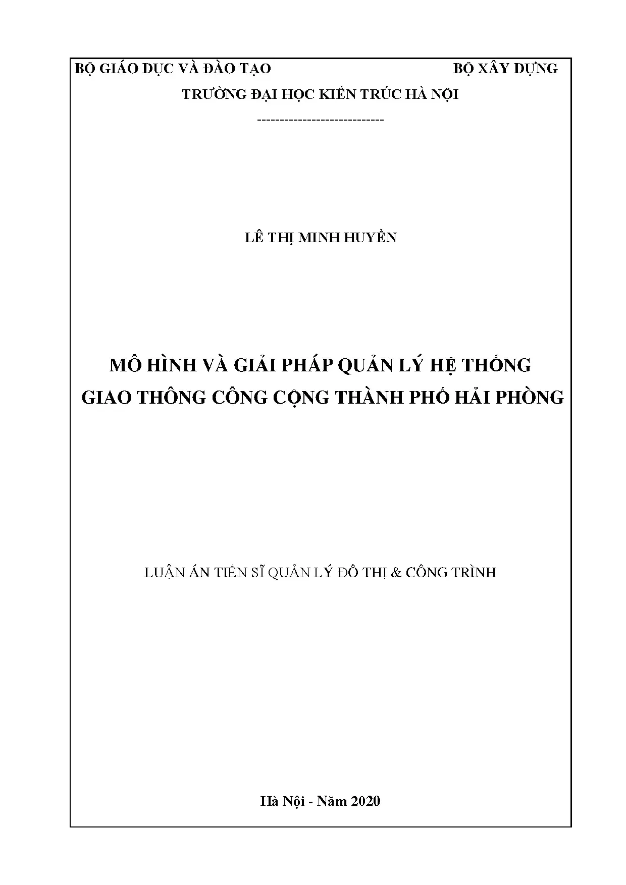 Mô hình & giải pháp quản lý giao thông công cộng Hải Phòng