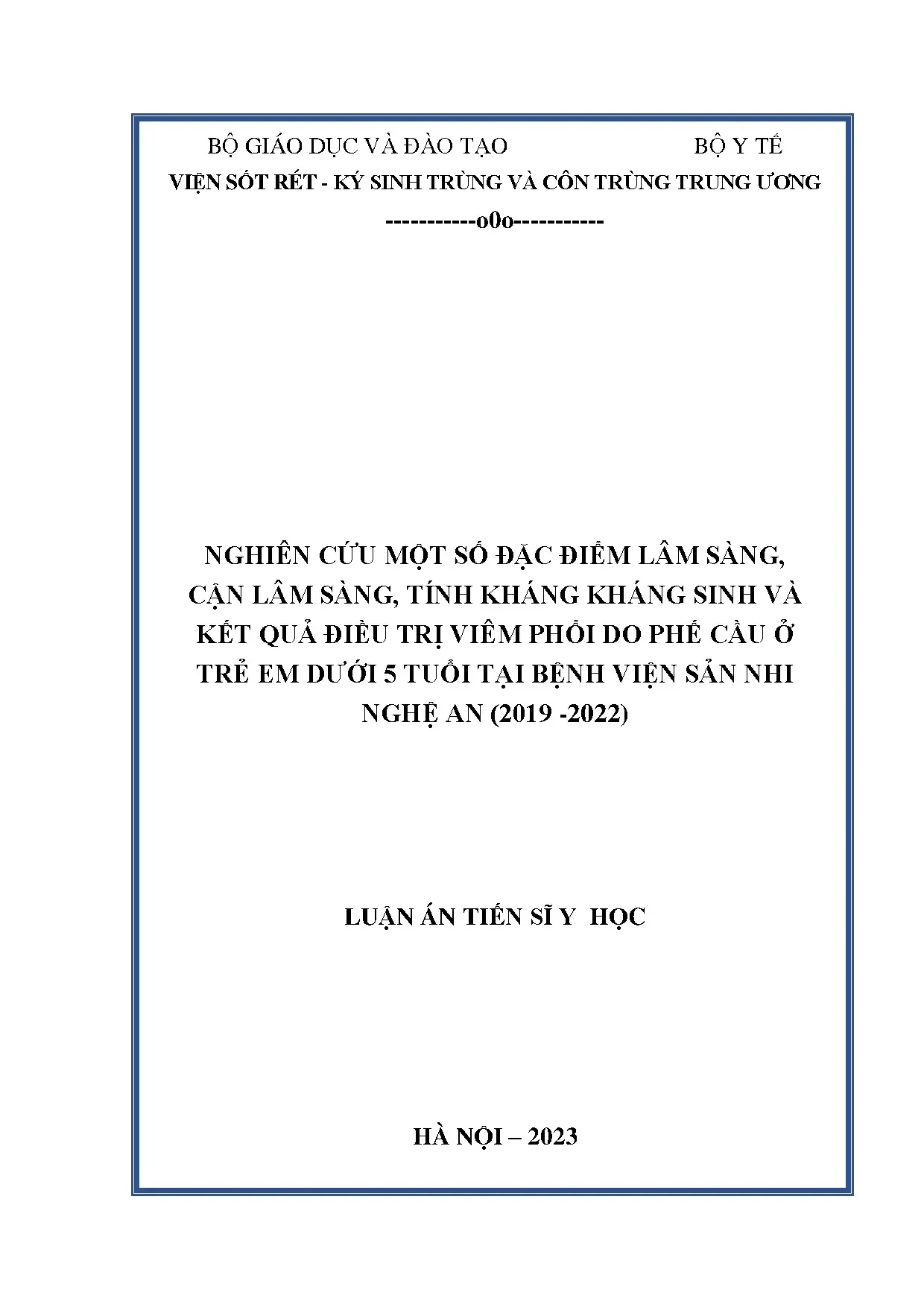 Nghiên cứu đặc điểm lâm sàng và kháng kháng sinh ở trẻ em