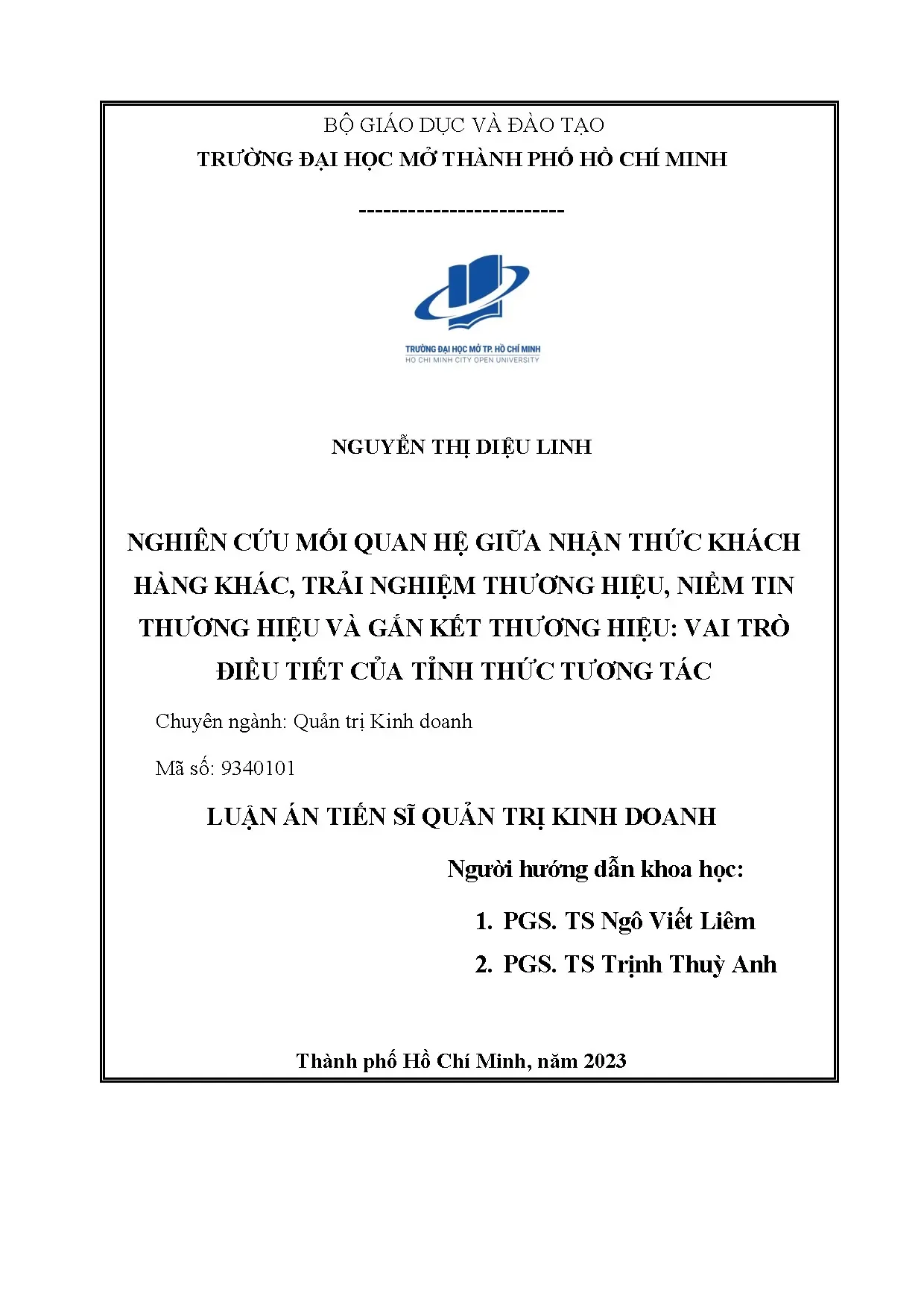 Nhận thức khách hàng, trải nghiệm thương hiệu và gắn kết thương hiệu