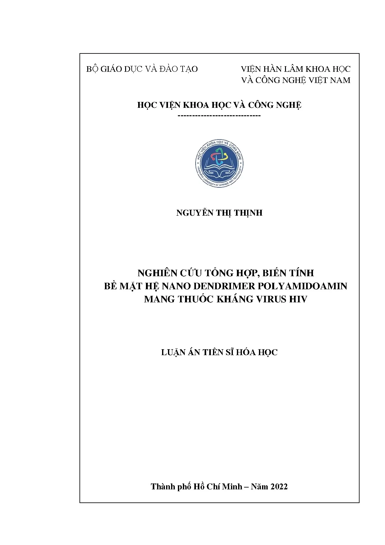 Luận án tiến sĩ nghiên cứu tổng hợp biến tính bề mặt hệ nano
