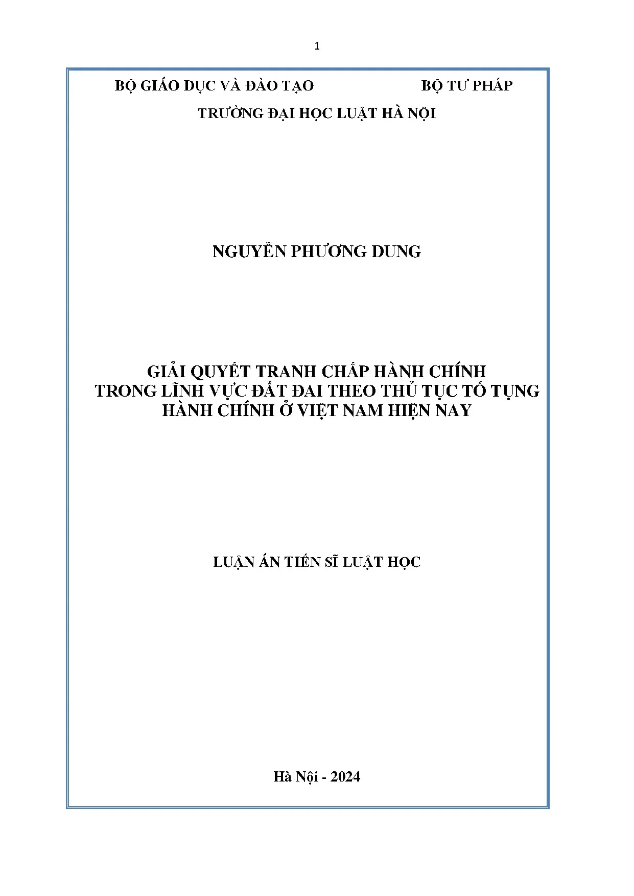 Giải quyết tranh chấp hành chính đất đai theo thủ tục tố tụng hành chính