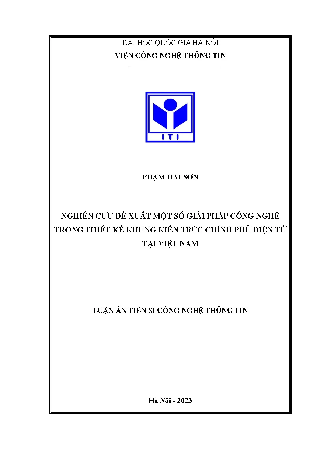 Giải pháp Công nghệ cho Chính phủ Điện tử Việt Nam