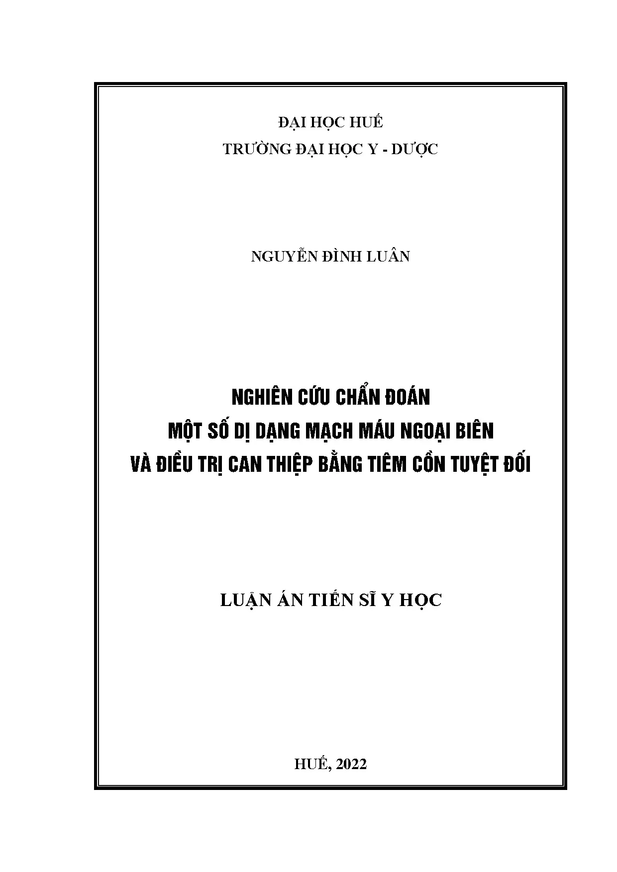 Dị dạng mạch máu ngoại biên - Nghiên cứu và điều trị