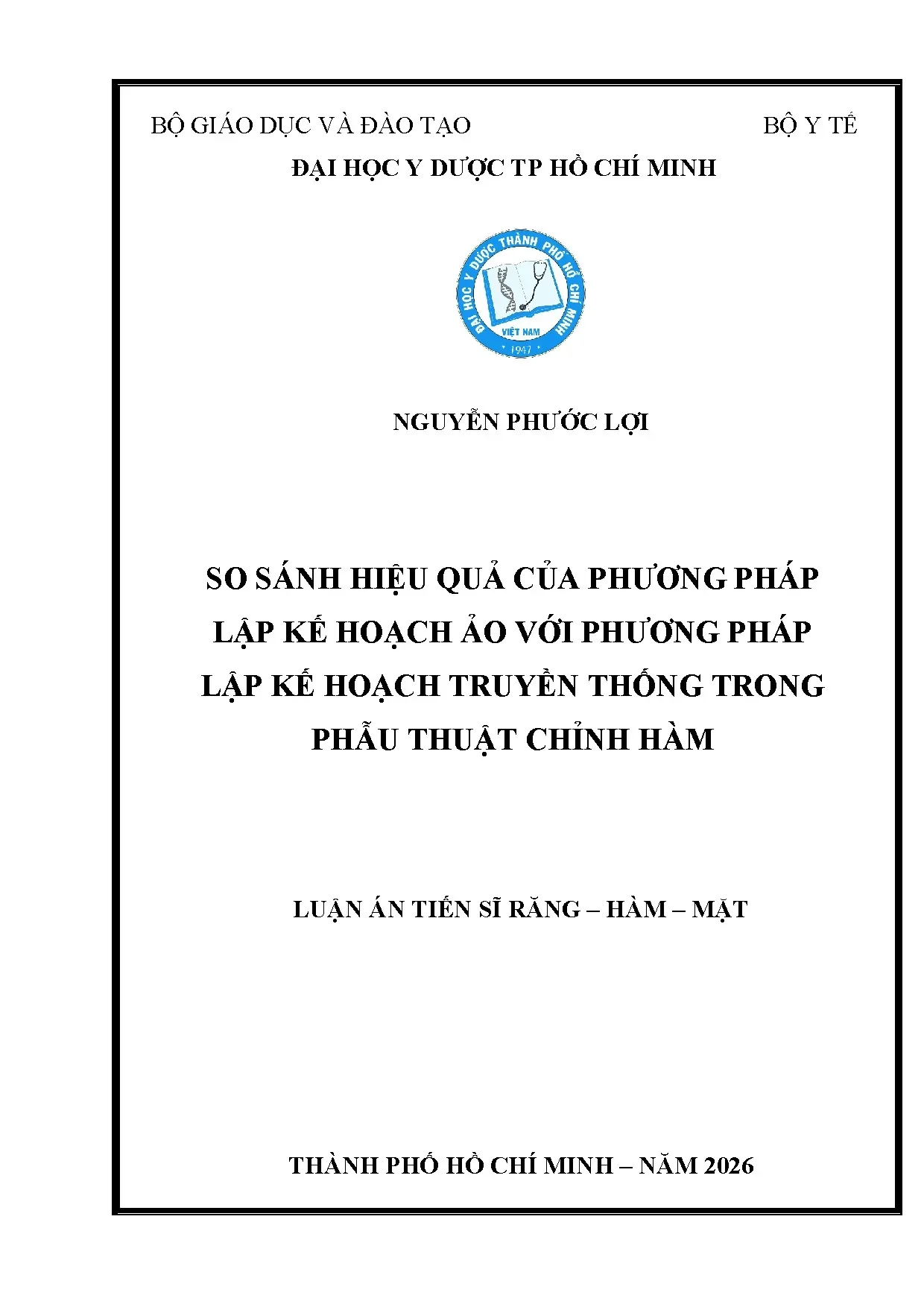 Luận án Tiến sĩ RHM: Lập kế hoạch ảo vs truyền thống