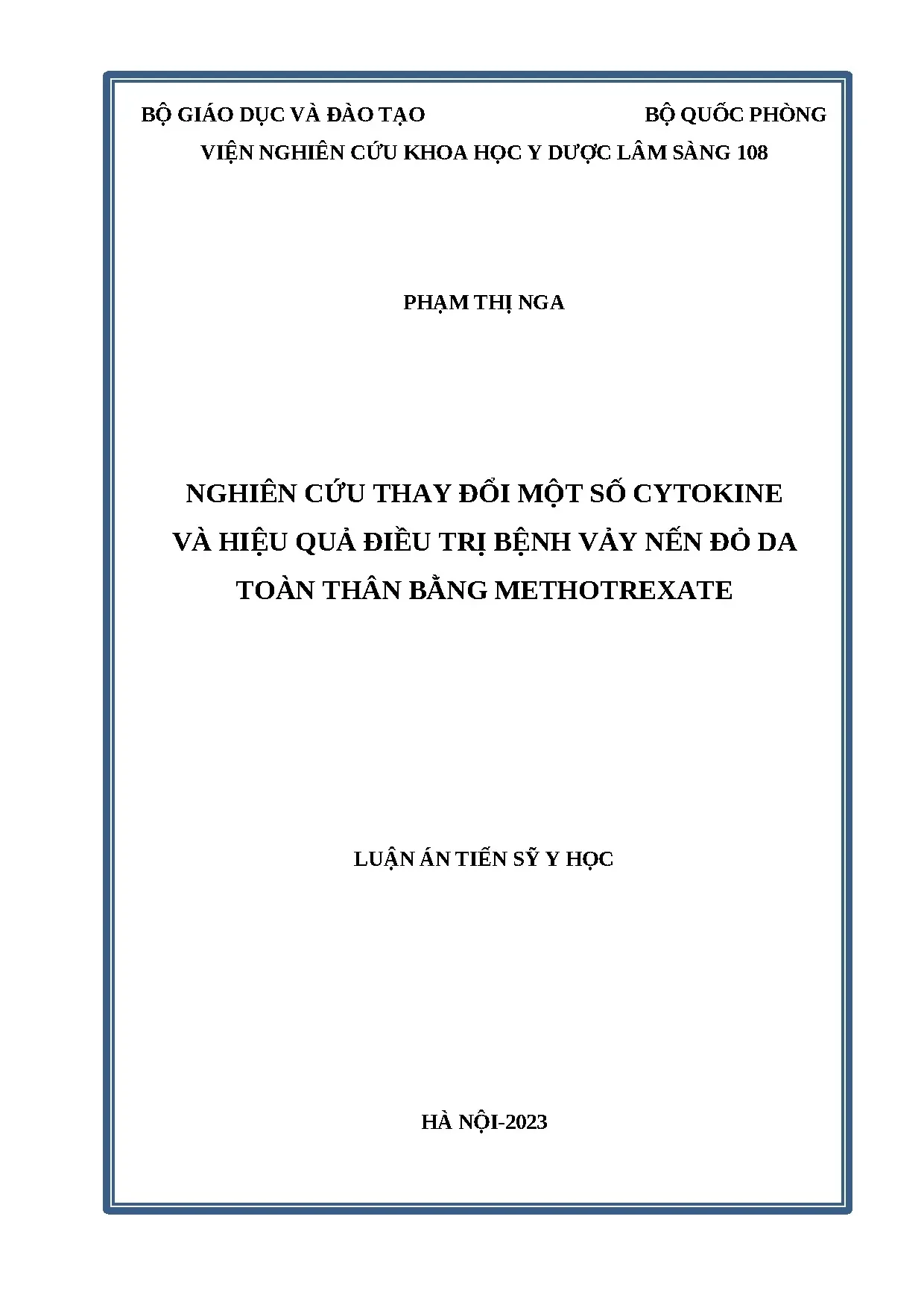 Nghiên cứu cytokine và điều trị bệnh vảy nến đỏ da toàn thân