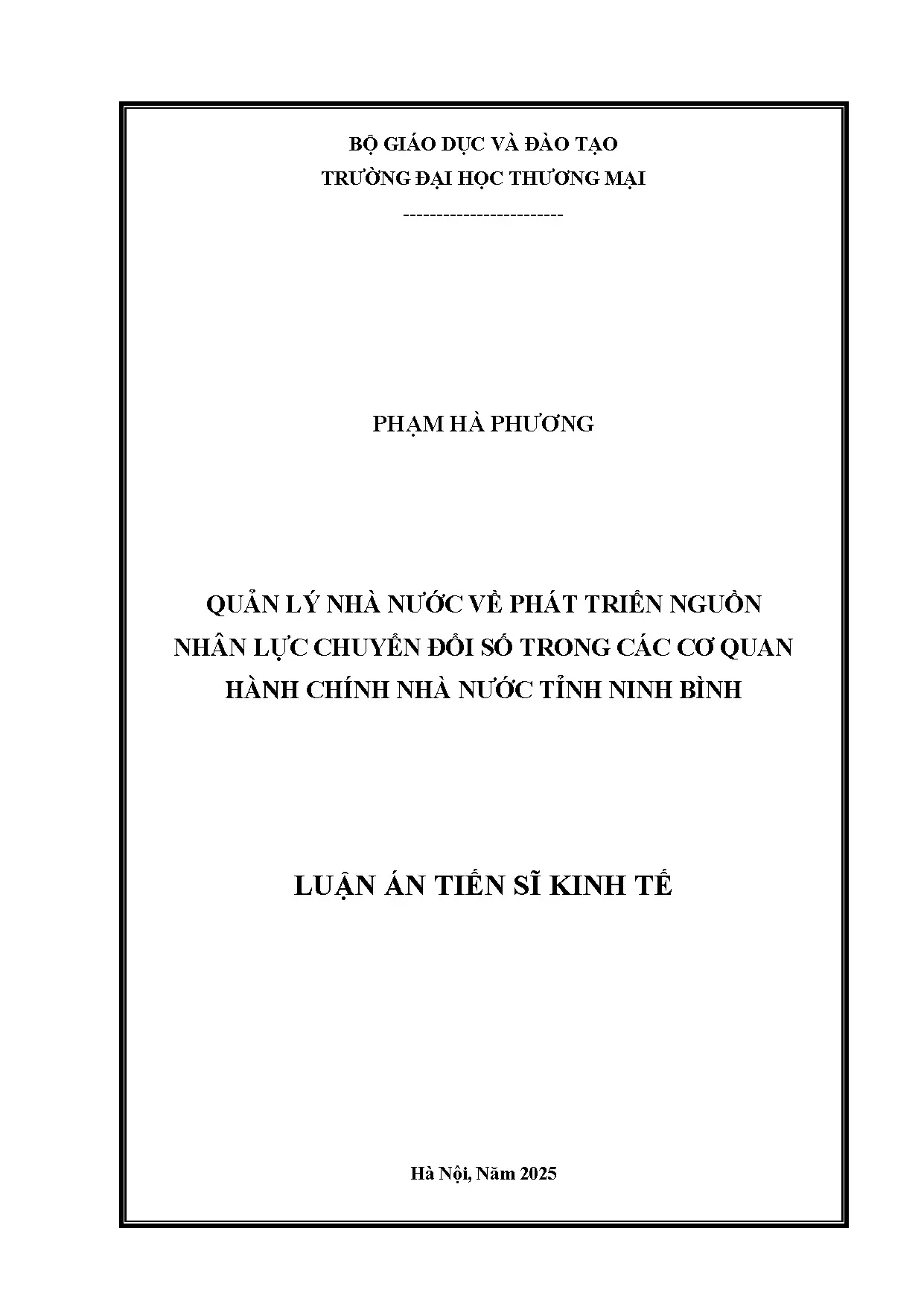 Quản lý nhà nước phát triển nguồn nhân lực chuyển đổi số Ninh Bình