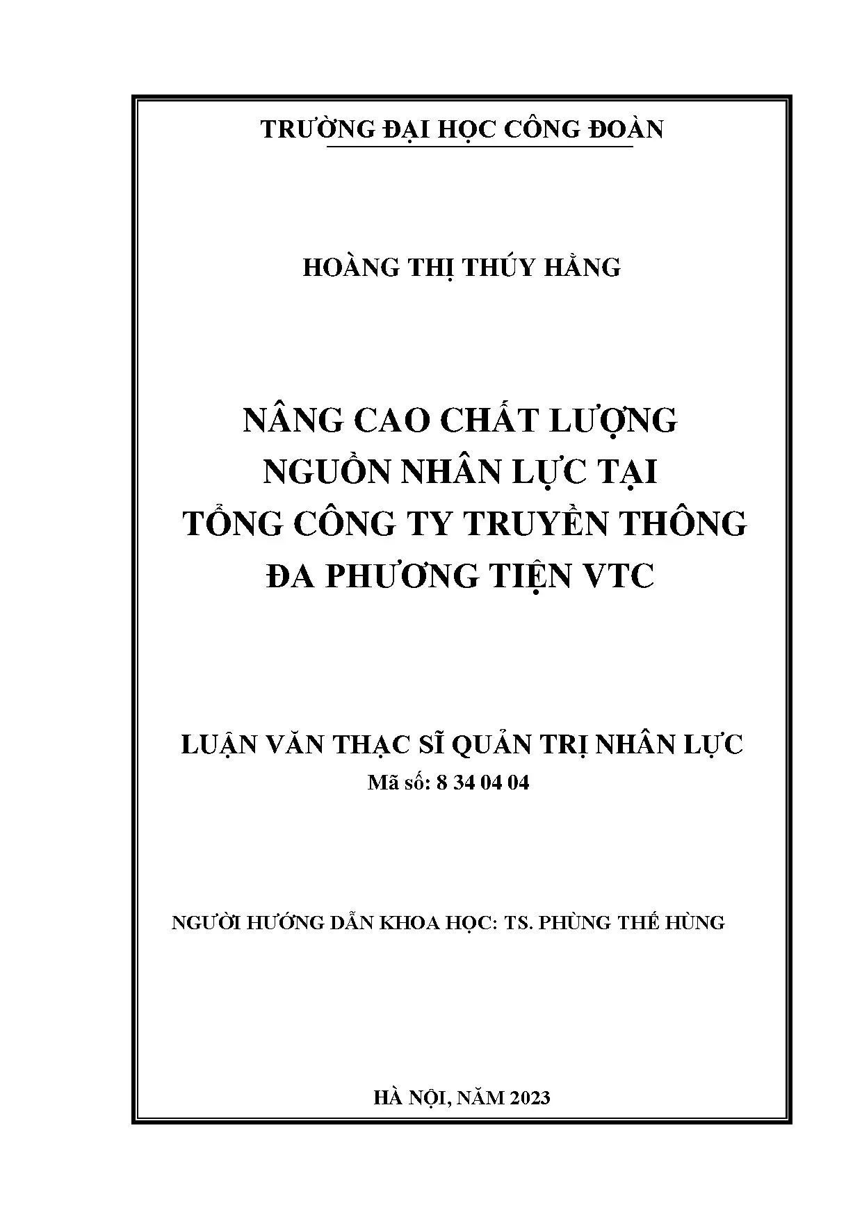 Nâng cao chất lượng nguồn nhân lực tại VTC: Chiến lược và giải pháp