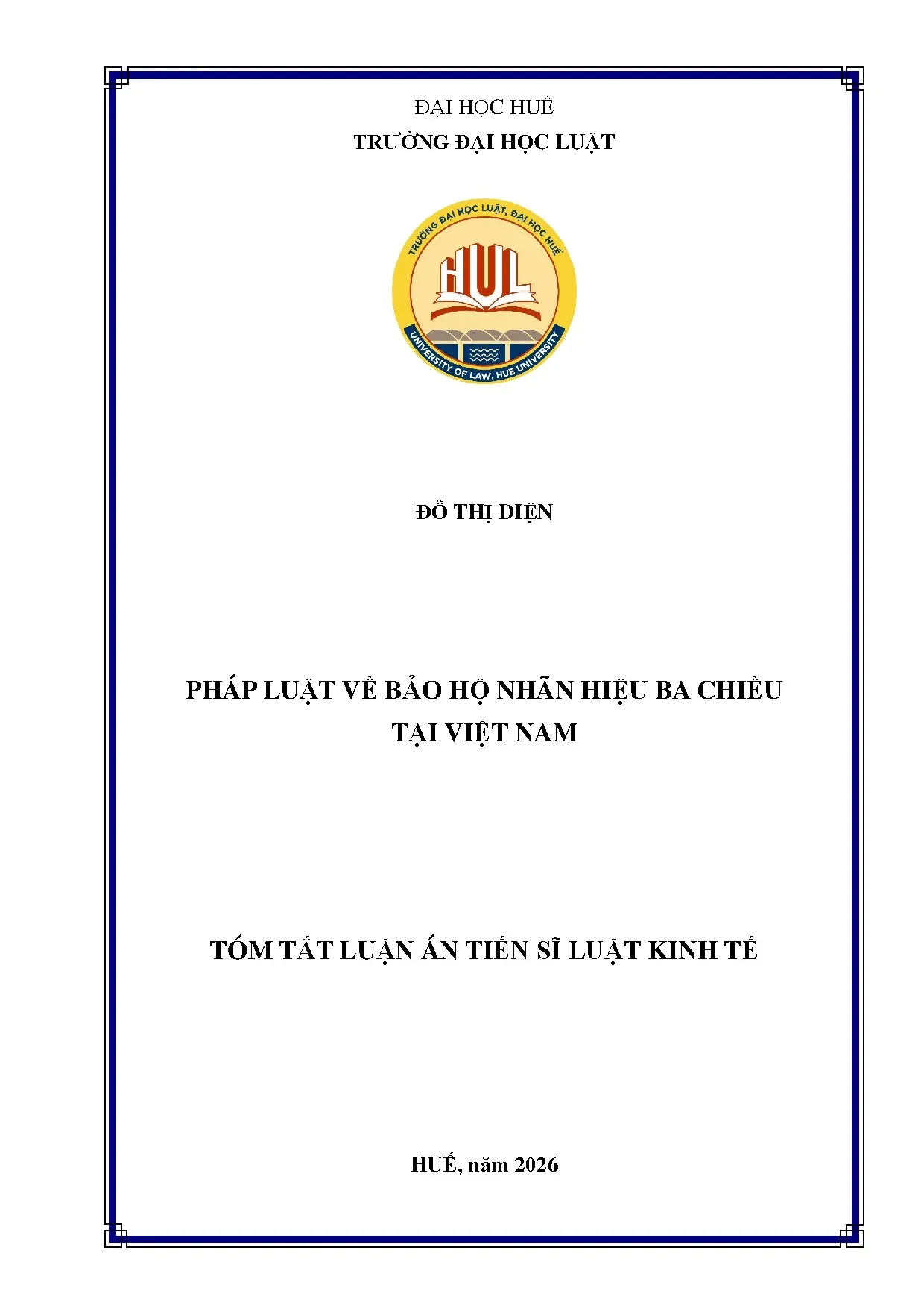 Pháp luật Bảo hộ Nhãn hiệu Ba chiều tại Việt Nam - Luận án TS