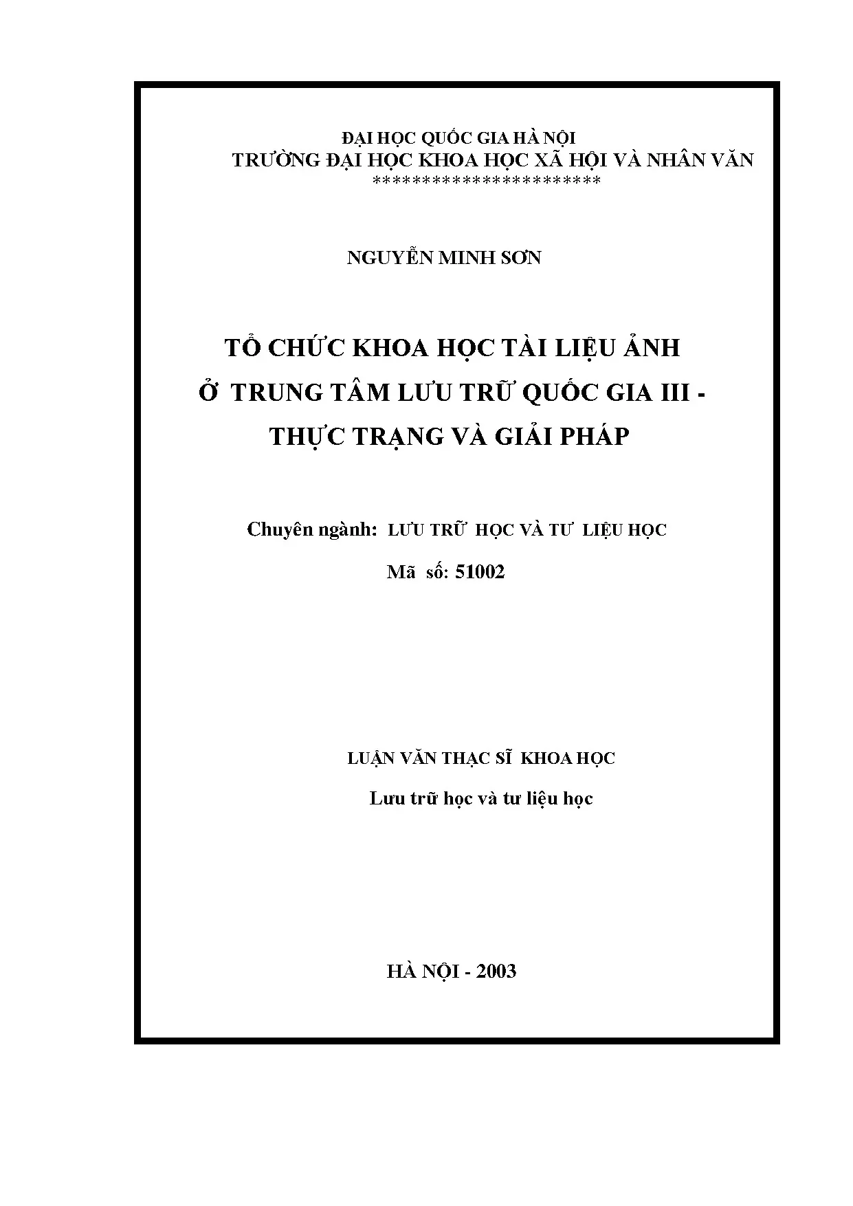 Luận án tiến sĩ tổ chức khoa học tài liệu ảnh ở trung tâm lư