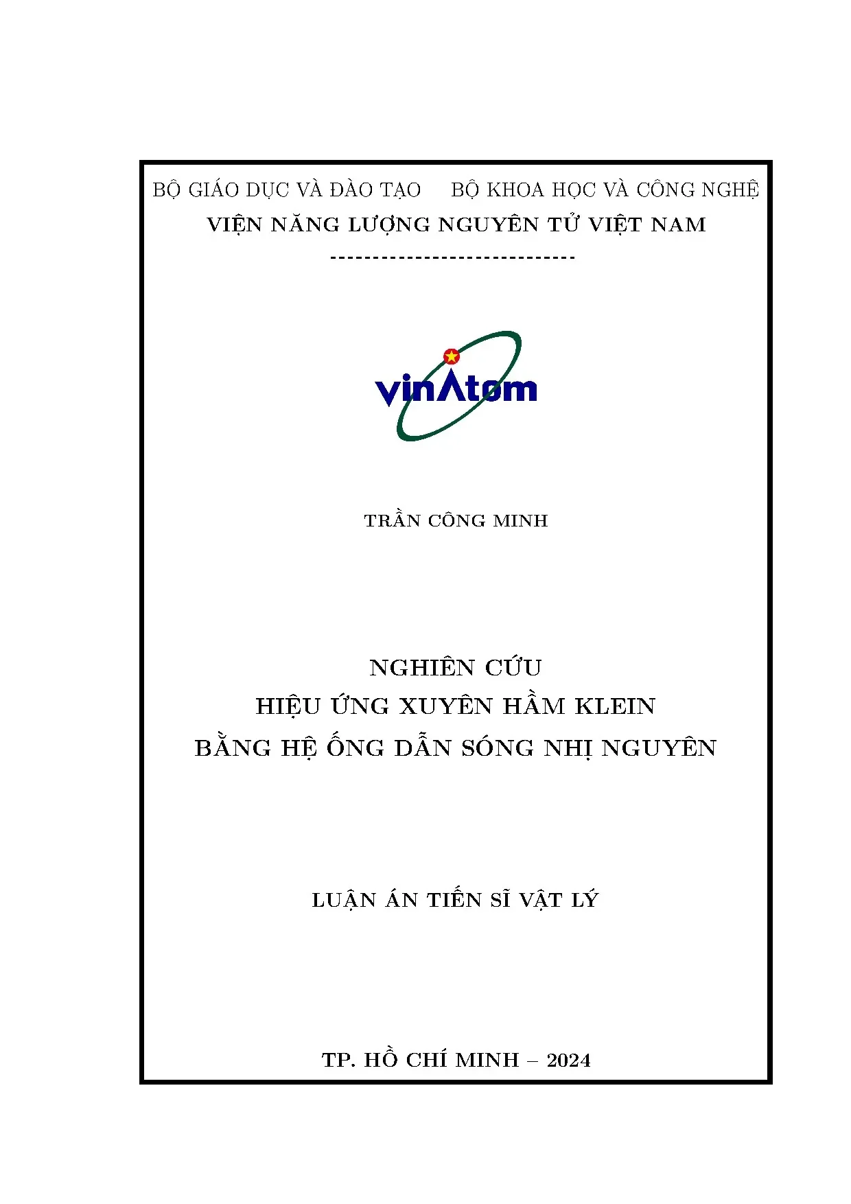 Nghiên cứu hiệu ứng xuyên hầm Klein ống dẫn sóng nhị nguyên
